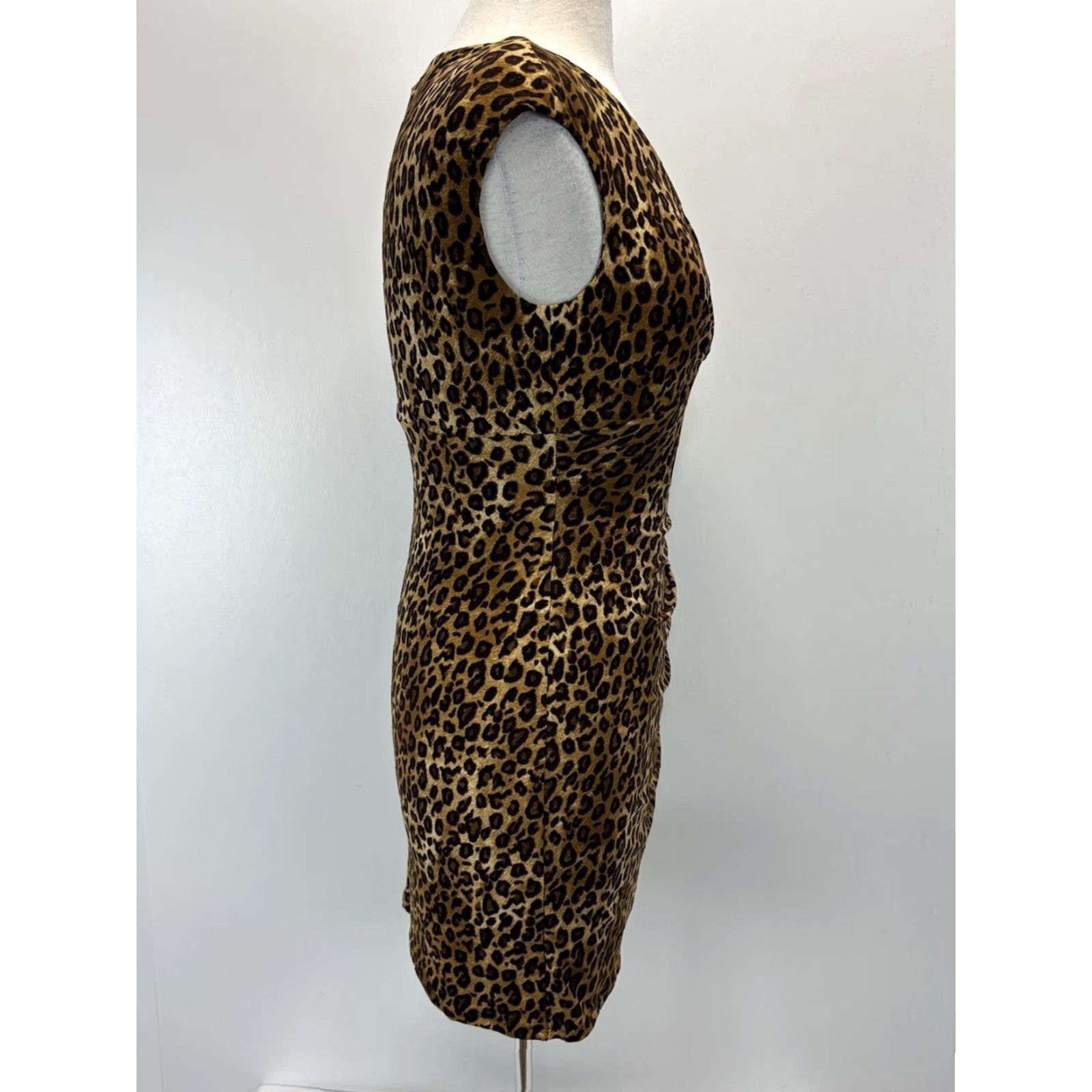 Ralph Lauren Lauren Ralph Lauren Faux Wrap Dress Sz 6p Petite Animal Print Leopard Stretch Size M / US 6-8 / IT 42-44 - 4 Thumbnail