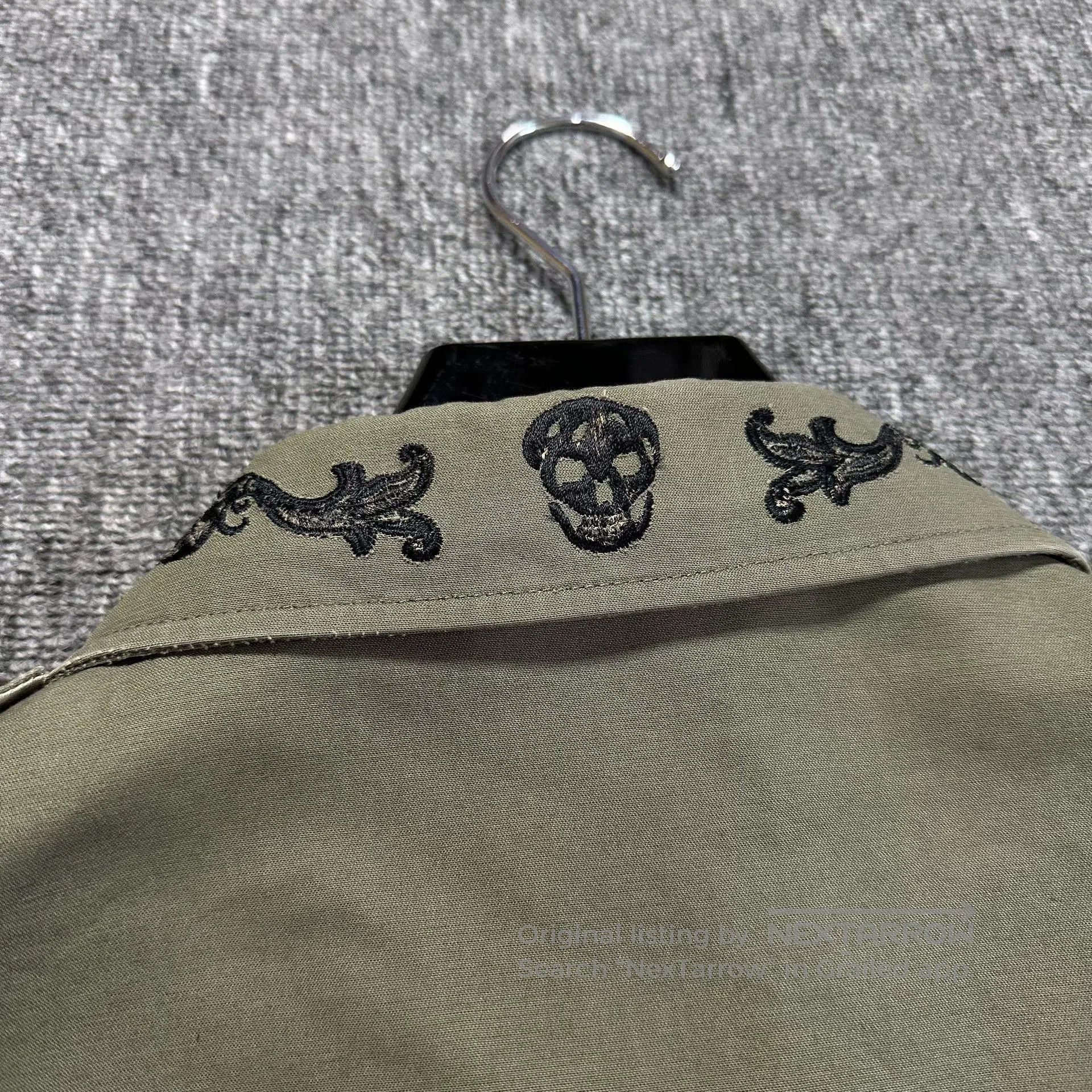 Alexander McQueen olive green embroidered military jacket. Size US L / EU 52-54 / 3 - 7 Thumbnail