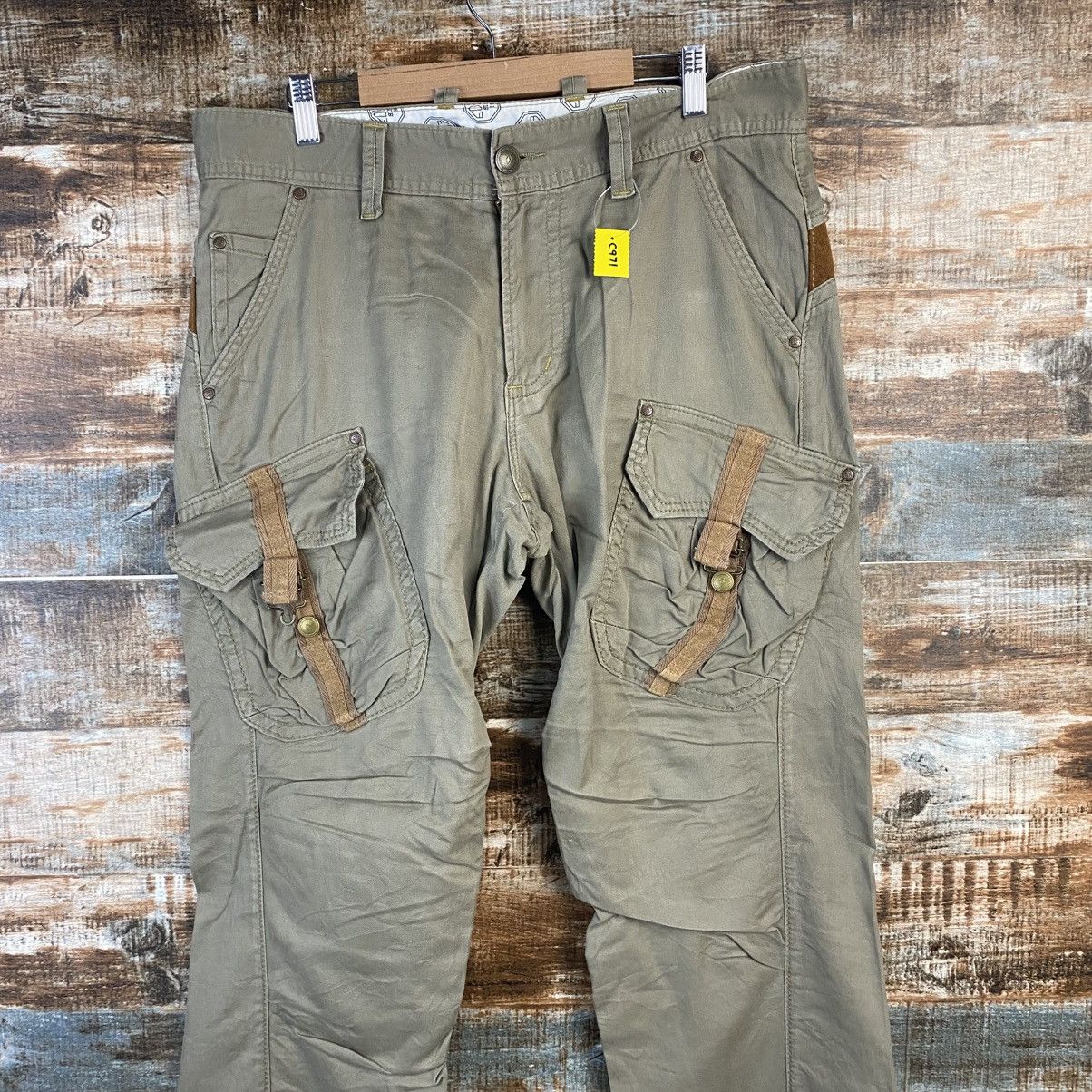 Japanese Brand DL Edwin Green Cargo Multipocket Pants #C971 Size US 32 / EU 48 - 4 Thumbnail