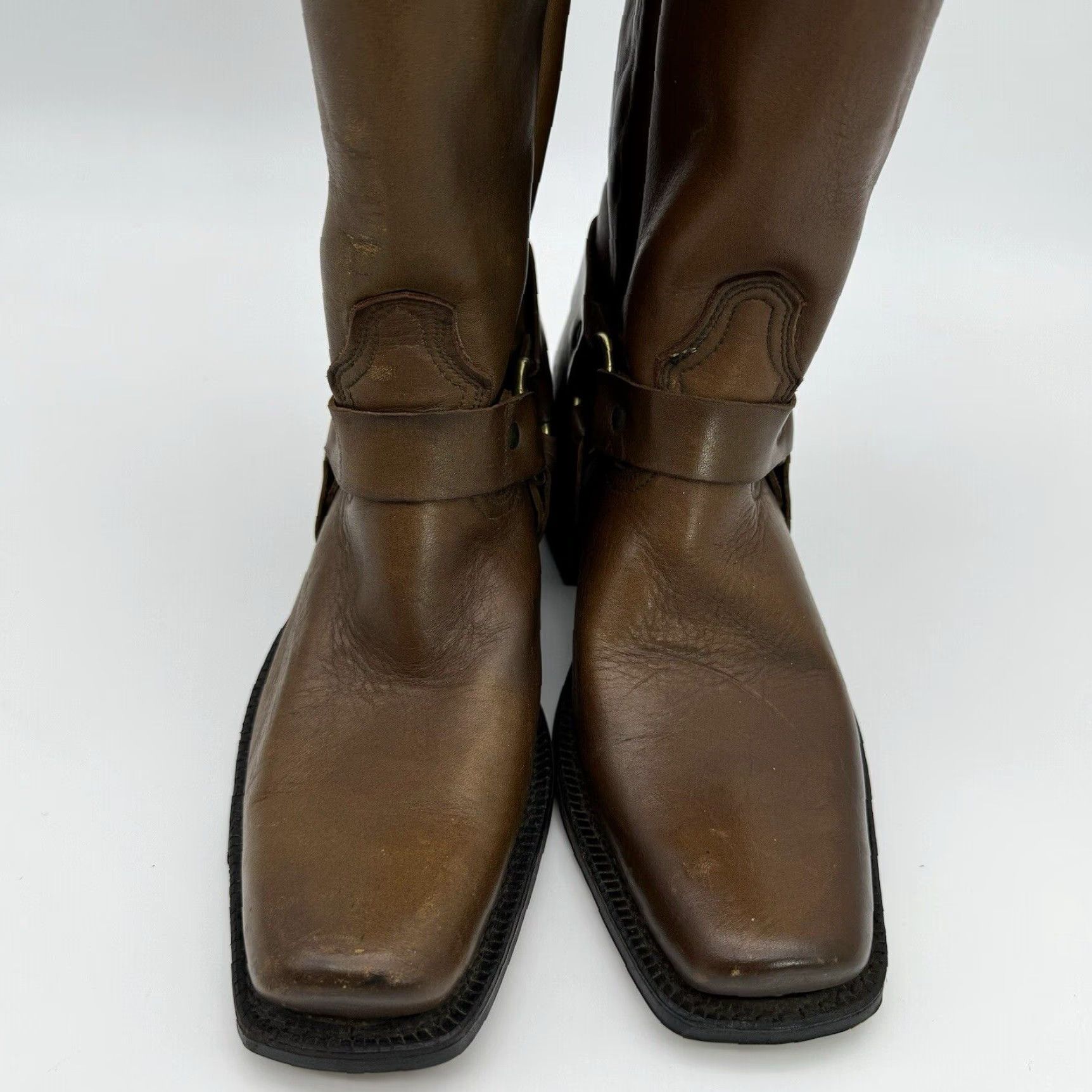 Vintage VINTAGE ACME DINGO 13" HARNESS BOOTS 6.5 D BROWN LEATHER COWBOY SQUARE TOE USA MADE Unisex Size US 7 / IT 37 - 3 Thumbnail