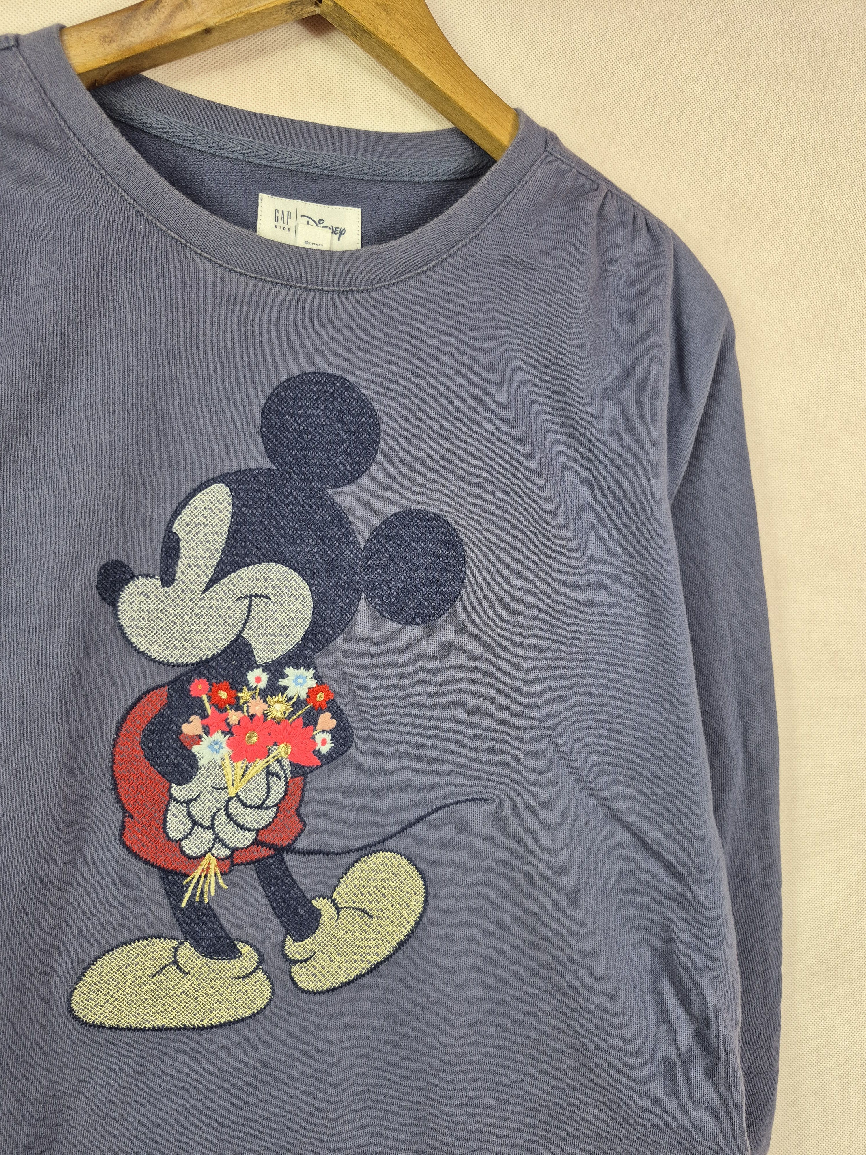 Gap 🔥 GAP Disney Mickey Mouse Embroided Sweatshirt Kids Size US XXS / EU 40 - 2 Thumbnail
