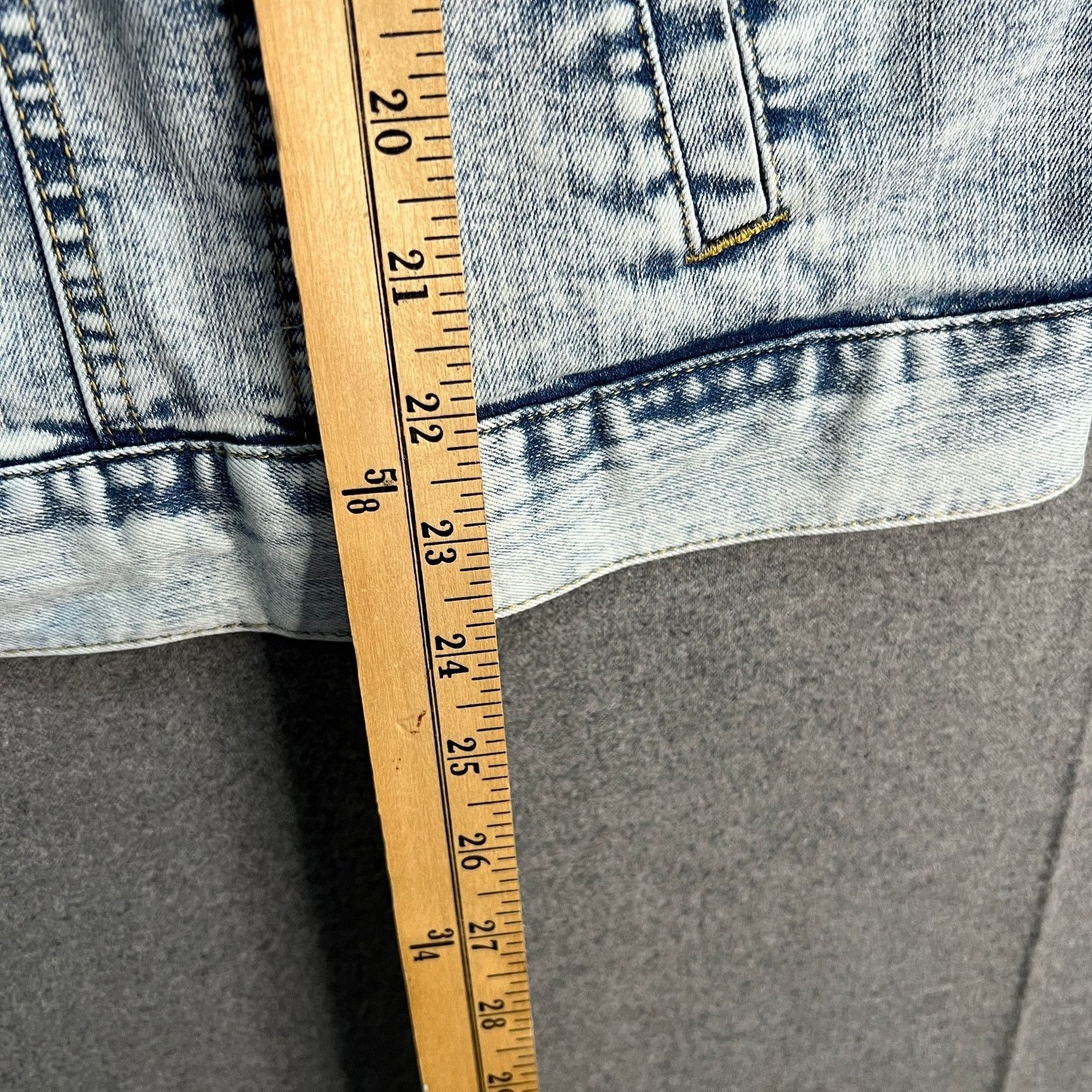 Other LOGO by Lori Goldstein Extended Shoulder Denim Jacket Size XL / US 12-14 / IT 48-50 - 4 Thumbnail