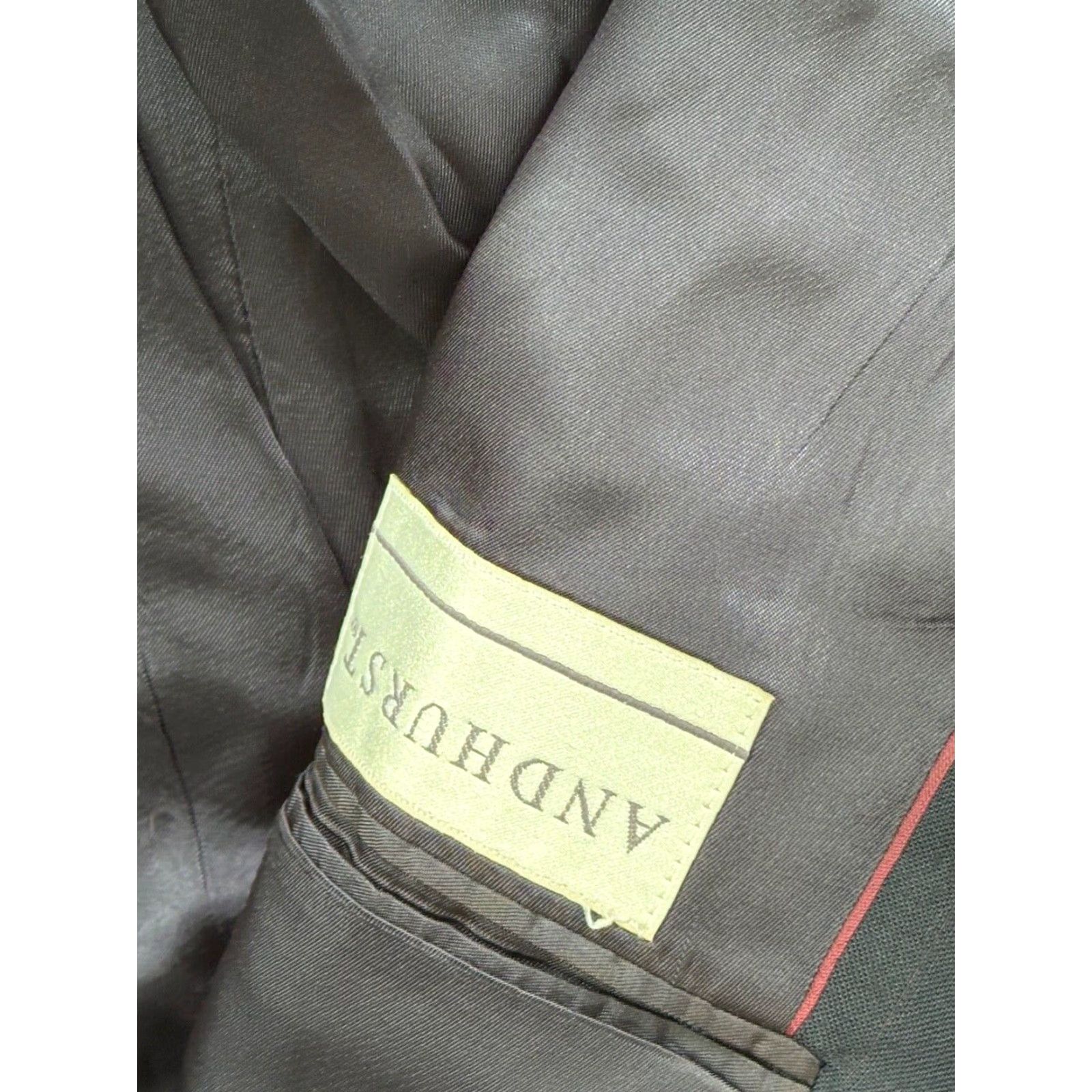 Vintage VINTAGE Andhurst Men's Suit Navy PinStripe 42L 2 Piece Notch Lapel 2-Button Single-Breasted Regular Mens Boy? Size 42R - 6 Thumbnail