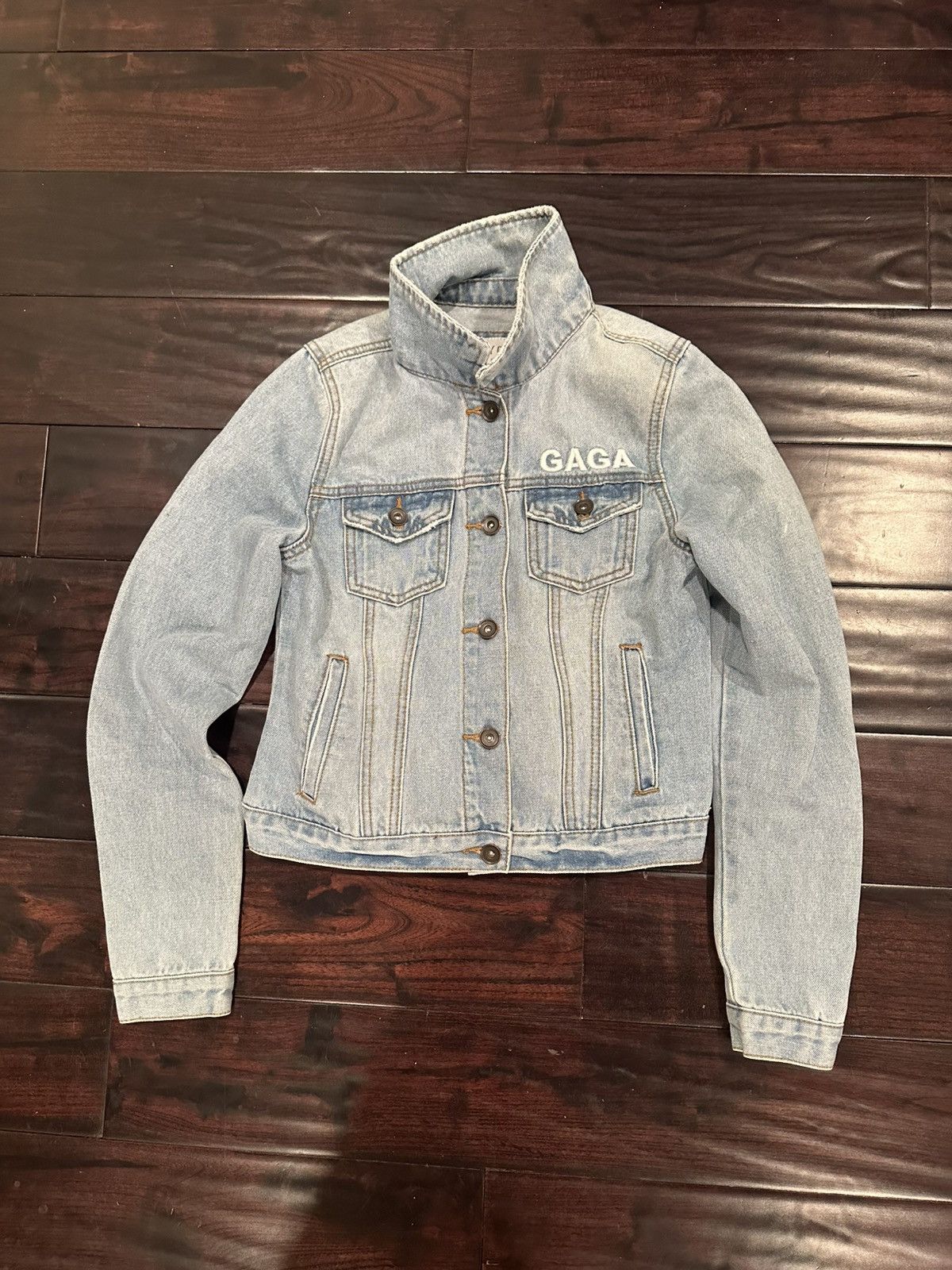 Band Tees lady gaga denim jacket merch Size S / US 4 / IT 40 - 3 Thumbnail