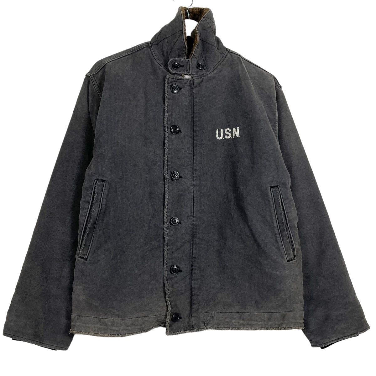 Vintage 💥70s USN N-1 NAVY DECK JACKET Size US M / EU 48-50 / 2 - 3 Thumbnail