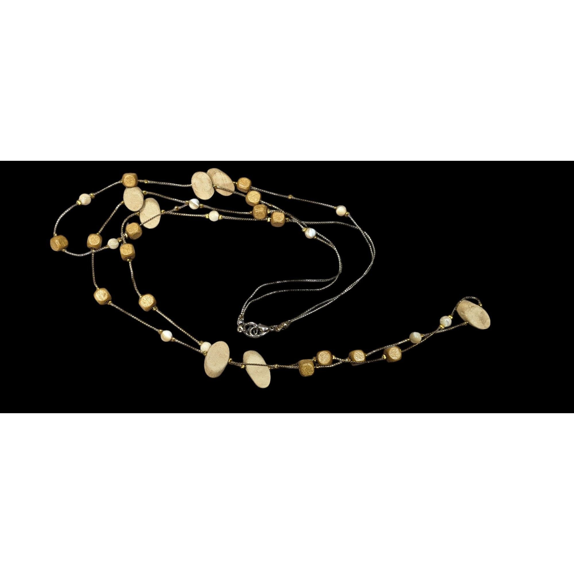 Other Elegant Multilayer Wood Beaded Station Necklace Size ONE SIZE - 1 Thumbnail