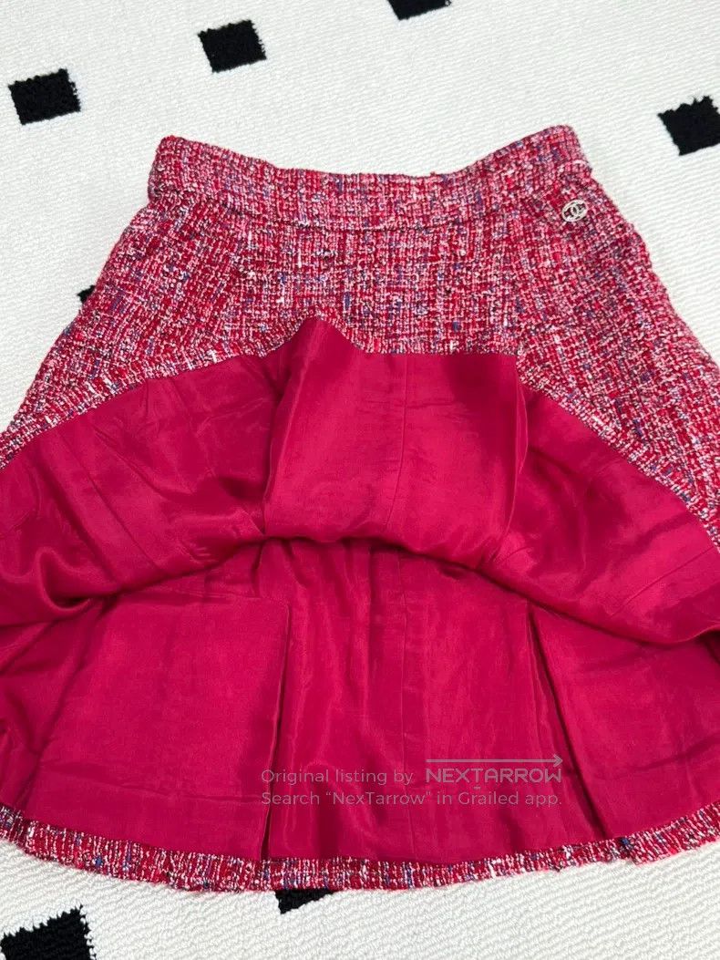 Chanel Chanel 19P red tweed half-length skirt Size 24" / US 00 / IT 34 - 3 Thumbnail