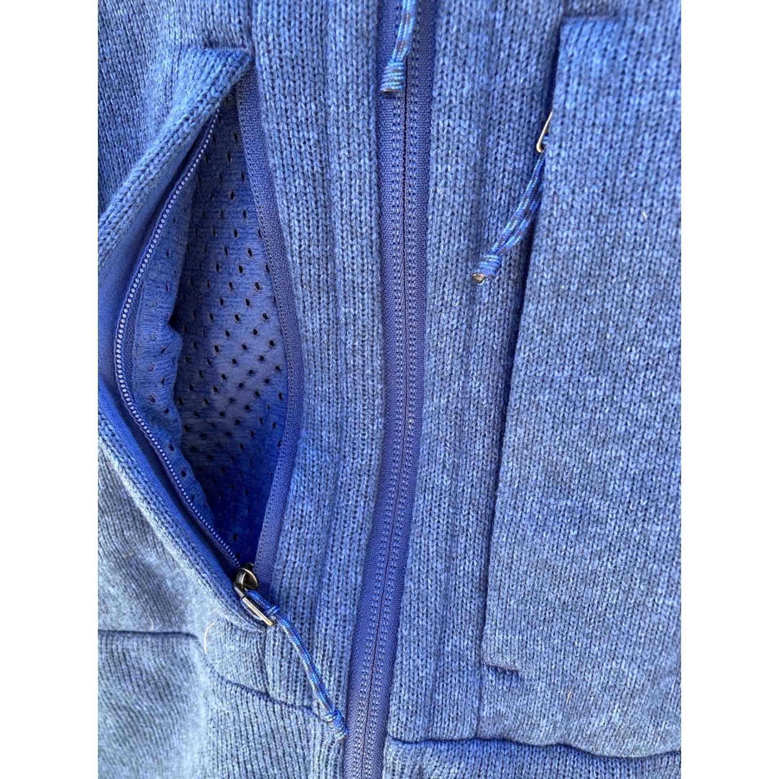 Patagonia Men's Patagonia Blue Solid Full-Zip Hoodie M Double Breast Pocket Poly Stretch Hoodie Size US M / EU 48-50 / 2 - 4 Thumbnail