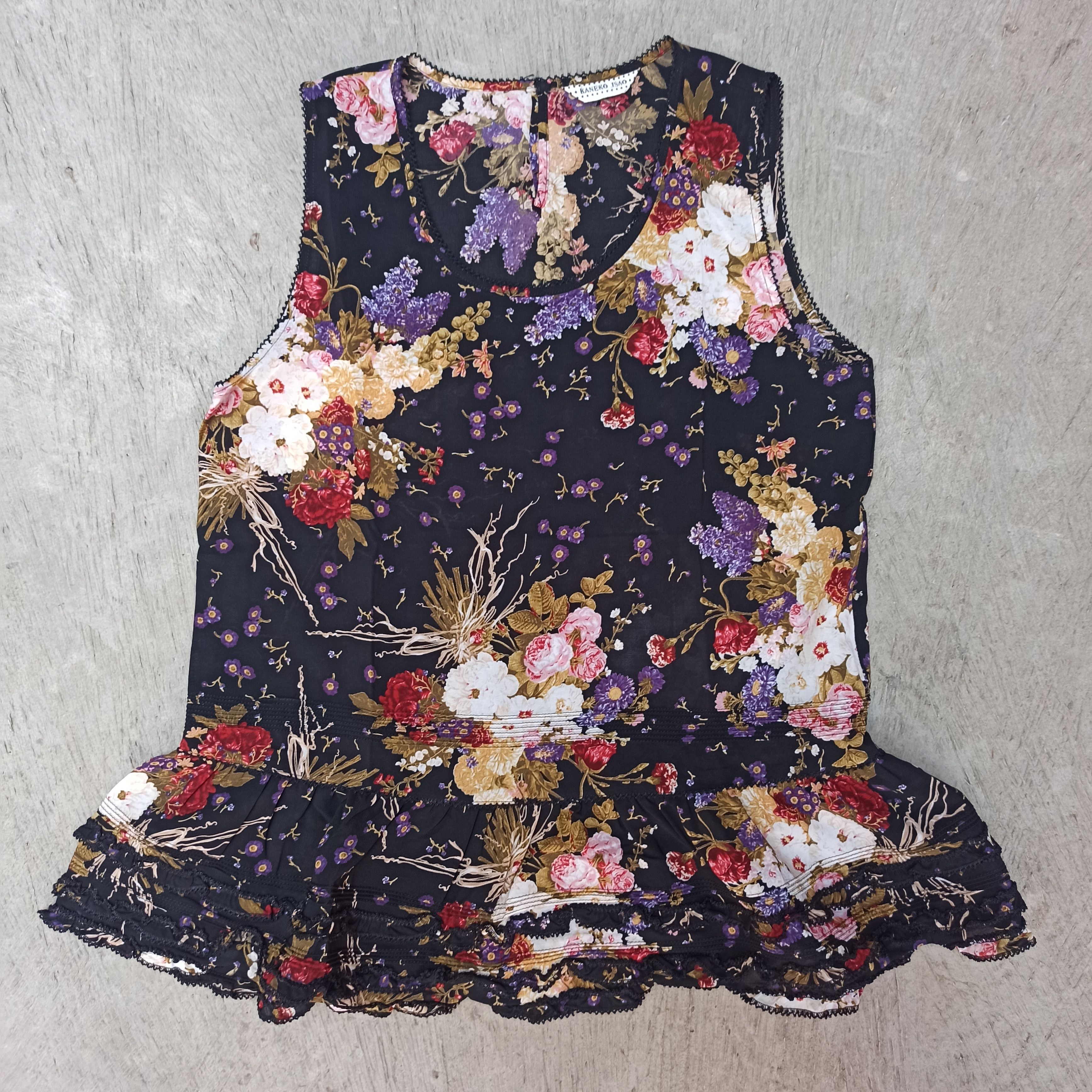 Japanese Brand × Kaneko Isao sleeveless floral blouse kaneko isao Size M / US 6-8 / IT 42-44 - 1 Thumbnail