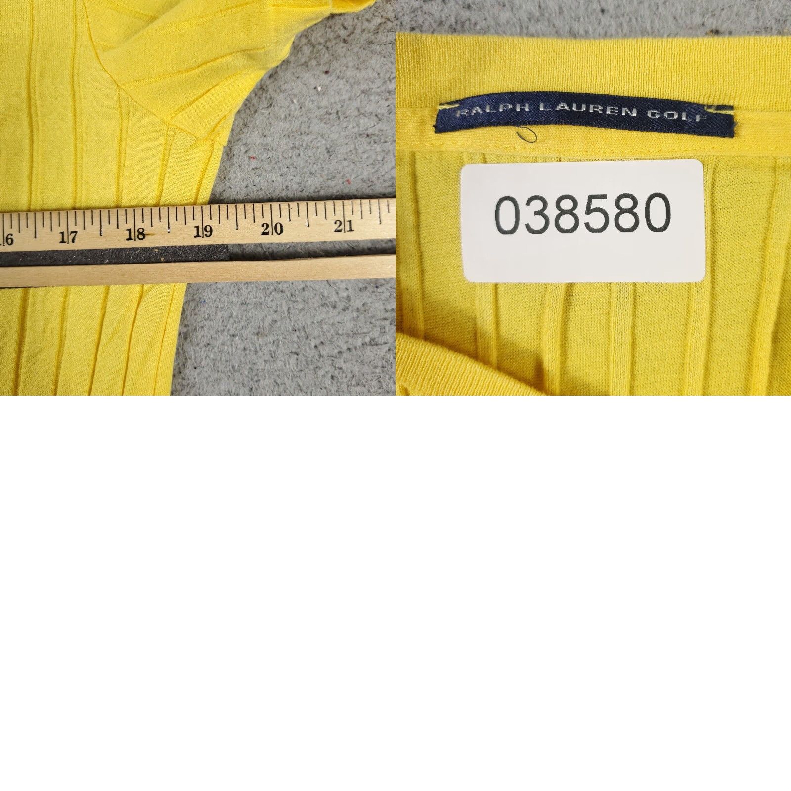 Polo Ralph Lauren Polo Ralph Lauren Women's T-Shirt Medium Yellow Ribbed Short Sleeve Crew Neck Casual Logo Size M / US 6-8 / IT 42-44 - 8 Thumbnail