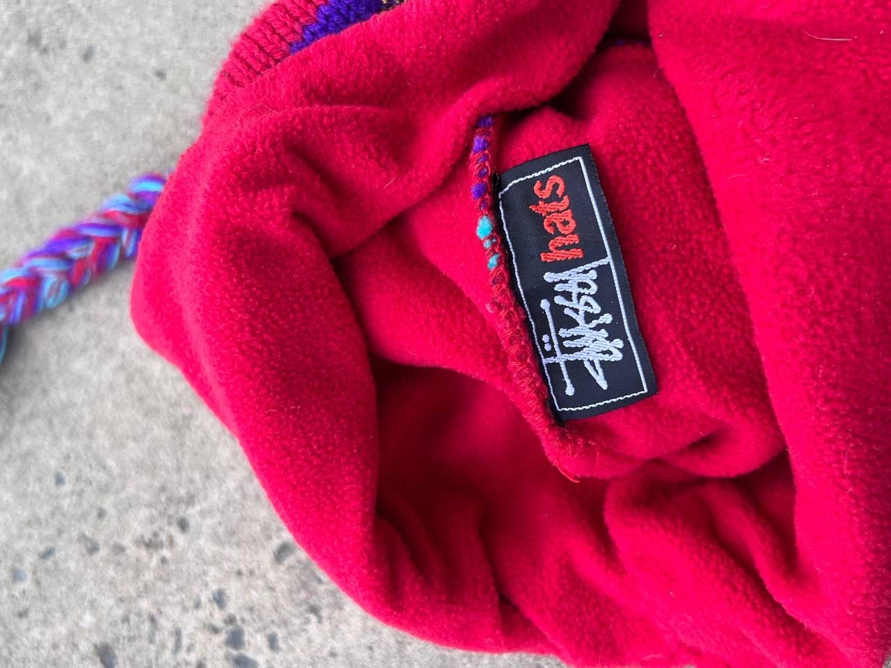 Stussy 90s Vintage Stussy Trapper Hat Ushanka Y2K Rainbow Size ONE SIZE - 6 Thumbnail