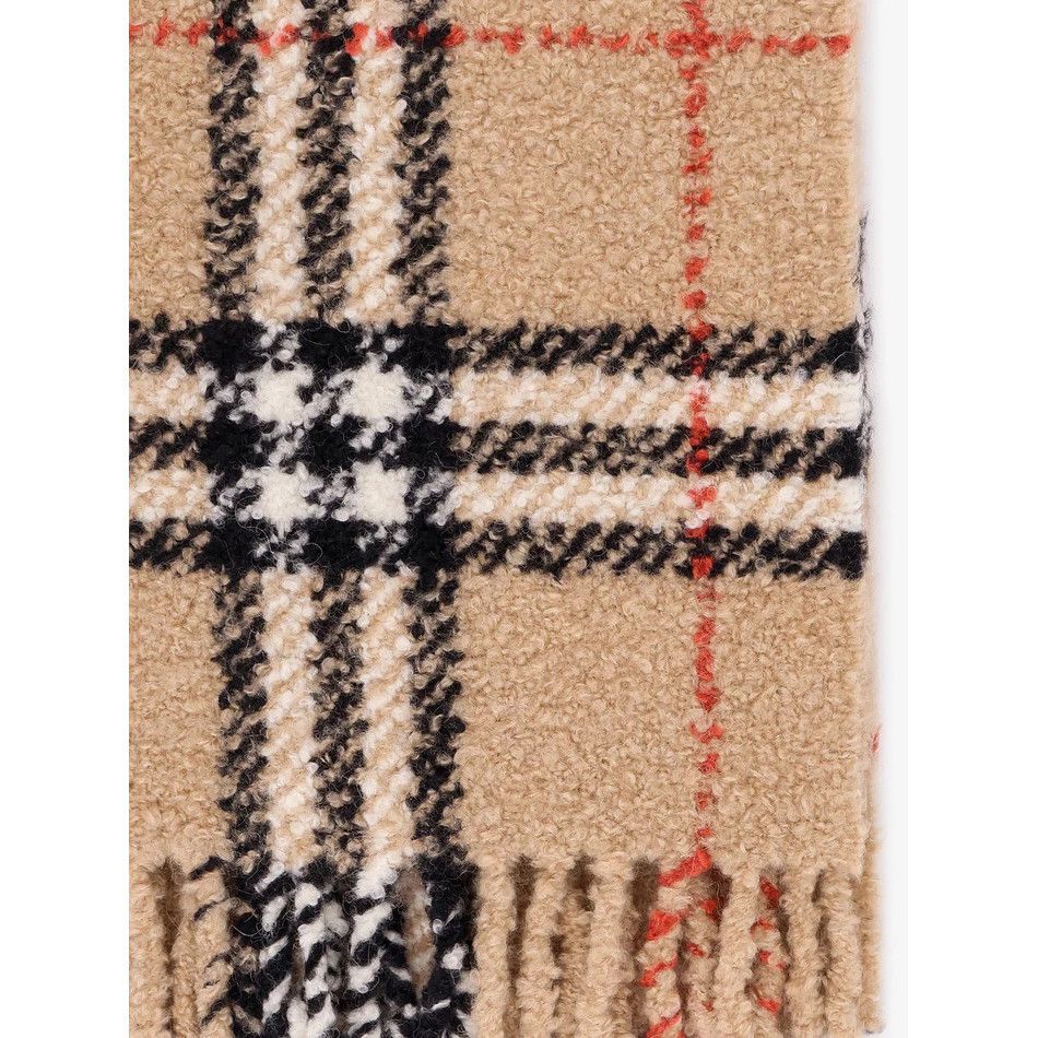 Burberry BURBERRY Beige Check Silk Scarf New Size ONE SIZE - 2 Thumbnail