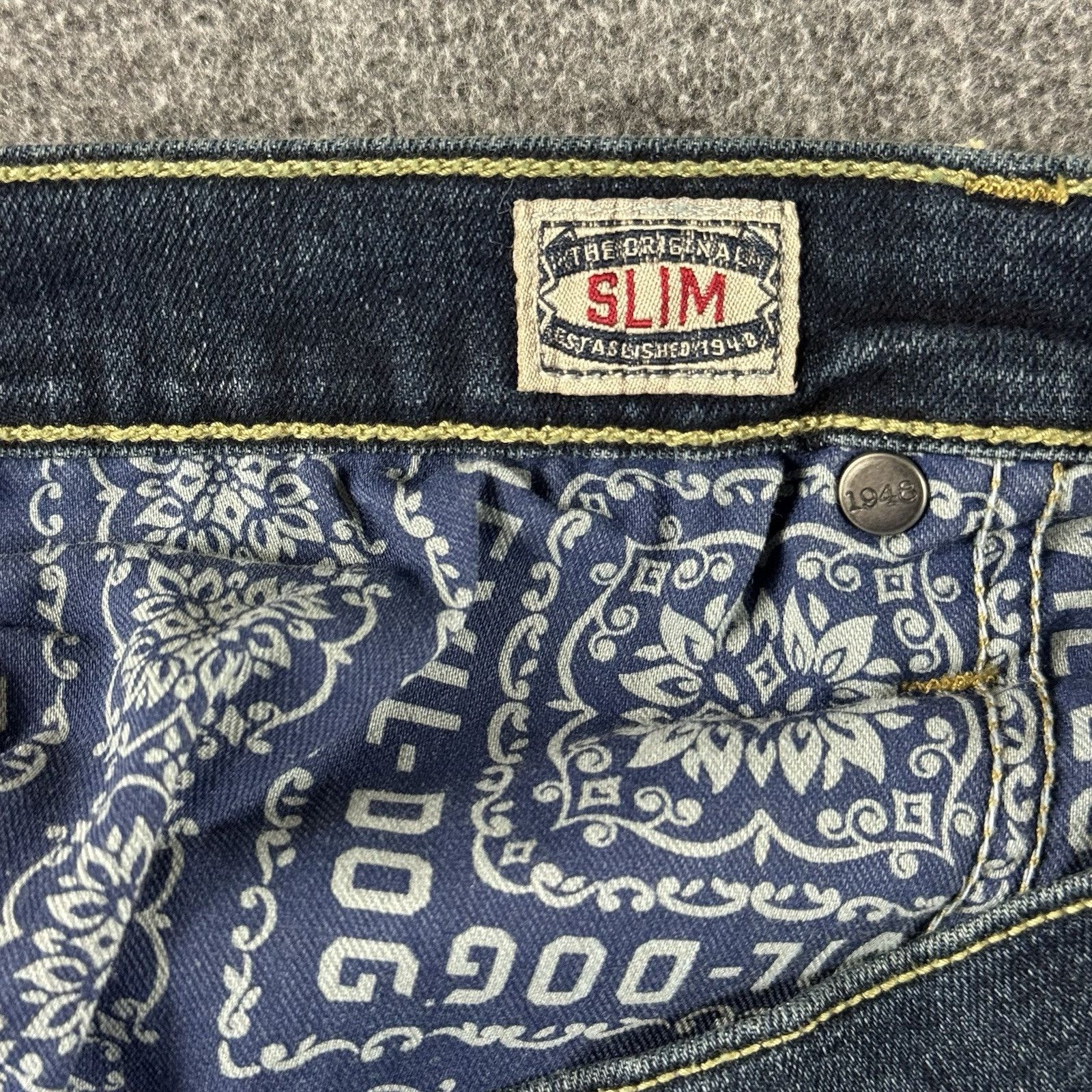 Other Devil Dog Jeans Men's Sz 38x30 Blue Dark Wash Denim Slim WES Size US 38 / EU 54 - 10 Thumbnail