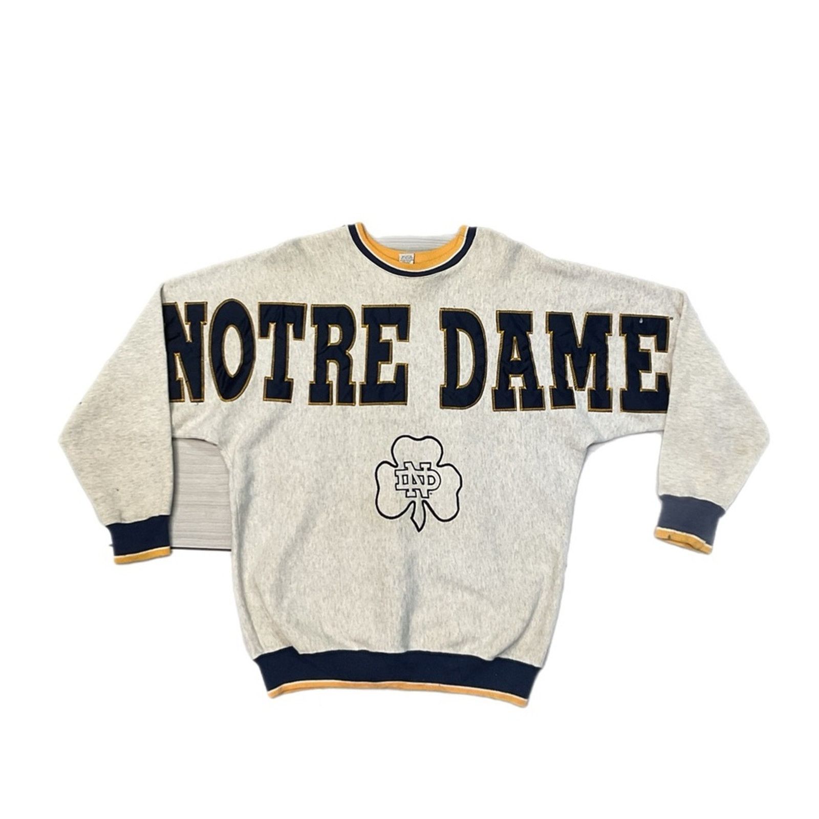 Vintage 90s Notre Dame Athletic Crewneck Sweatshirt Size US XL / EU 56 / 4 - 1 Thumbnail
