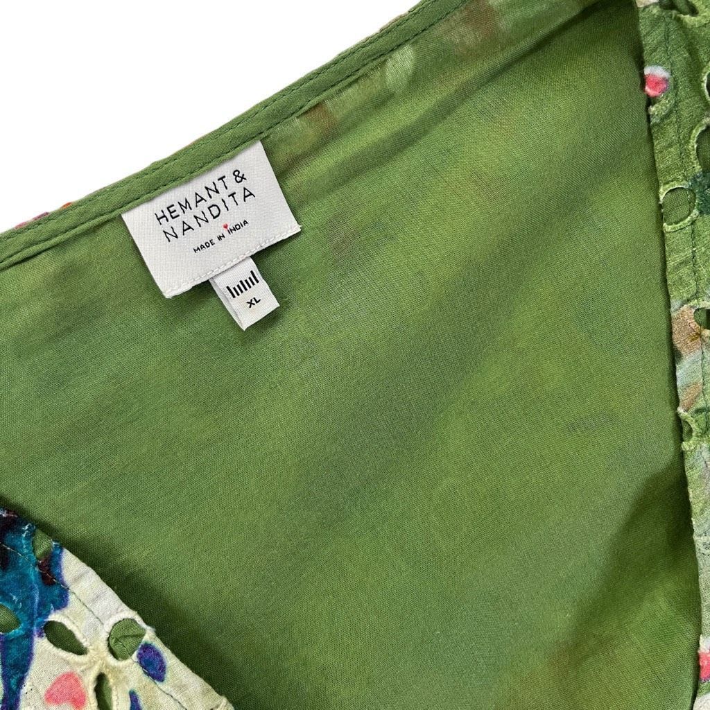 Other HEMANT AND NANDITA Zaria Short Dress in Military Green Size XL / US 12-14 / IT 48-50 - 3 Thumbnail