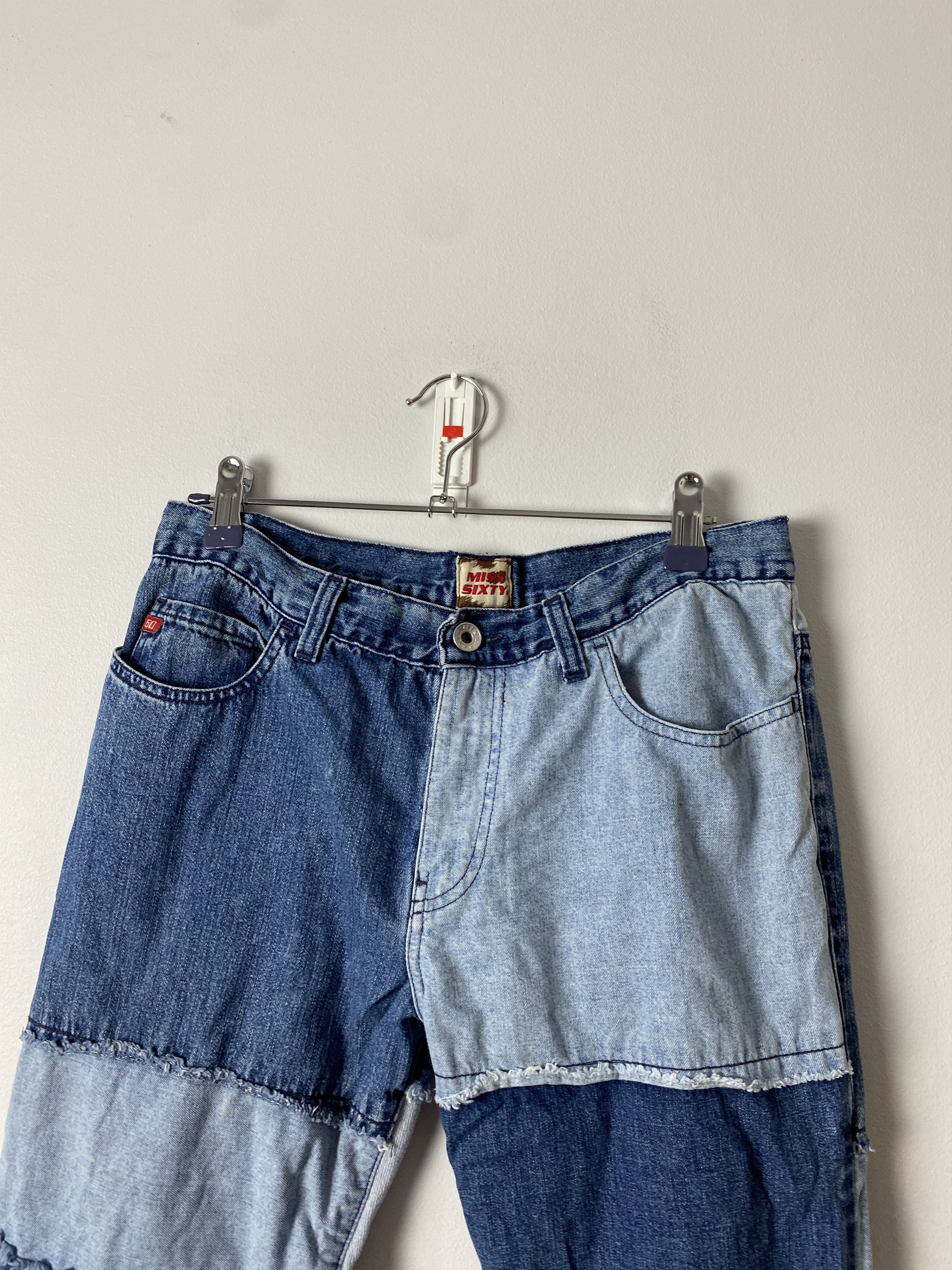 Miss Sixty Miss Sixty vintage denim jeans pants patchwork alternative Size 29" - 2 Thumbnail