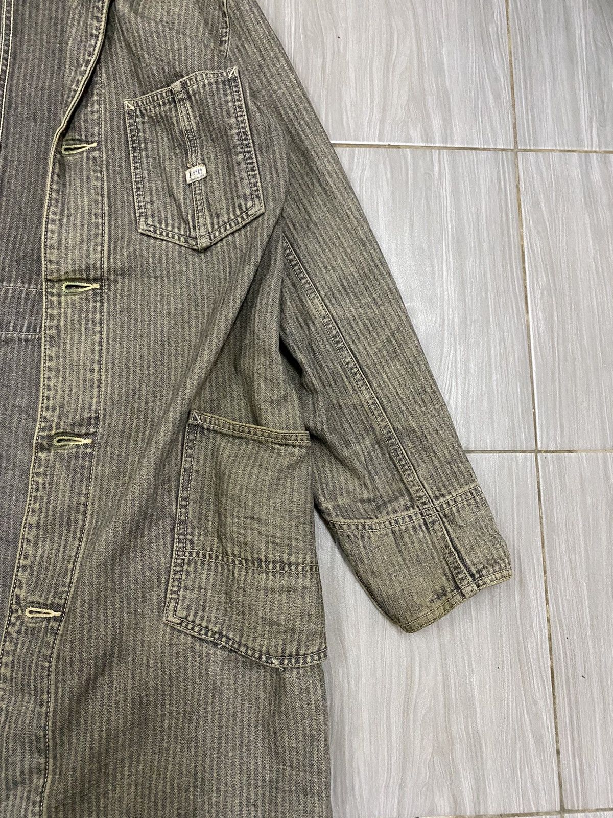 Lee Vtg 40s Lee Herringbone Work Jacket ( House Mark ) Size US M / EU 48-50 / 2 - 7 Thumbnail