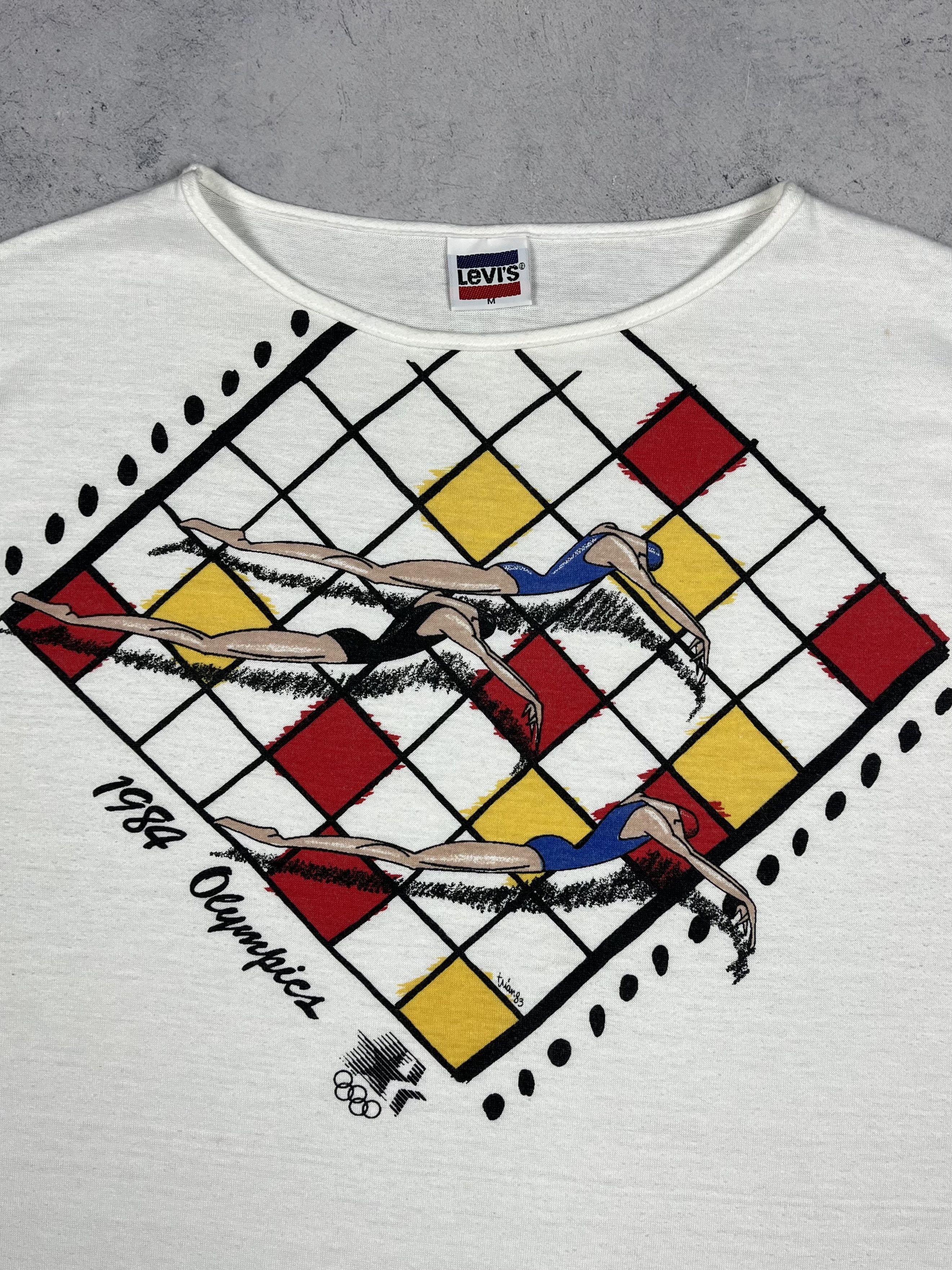 Levi's Vintage Levis Olympic Games Tank Top Sleeveless 1984 Size M / US 6-8 / IT 42-44 - 9 Thumbnail