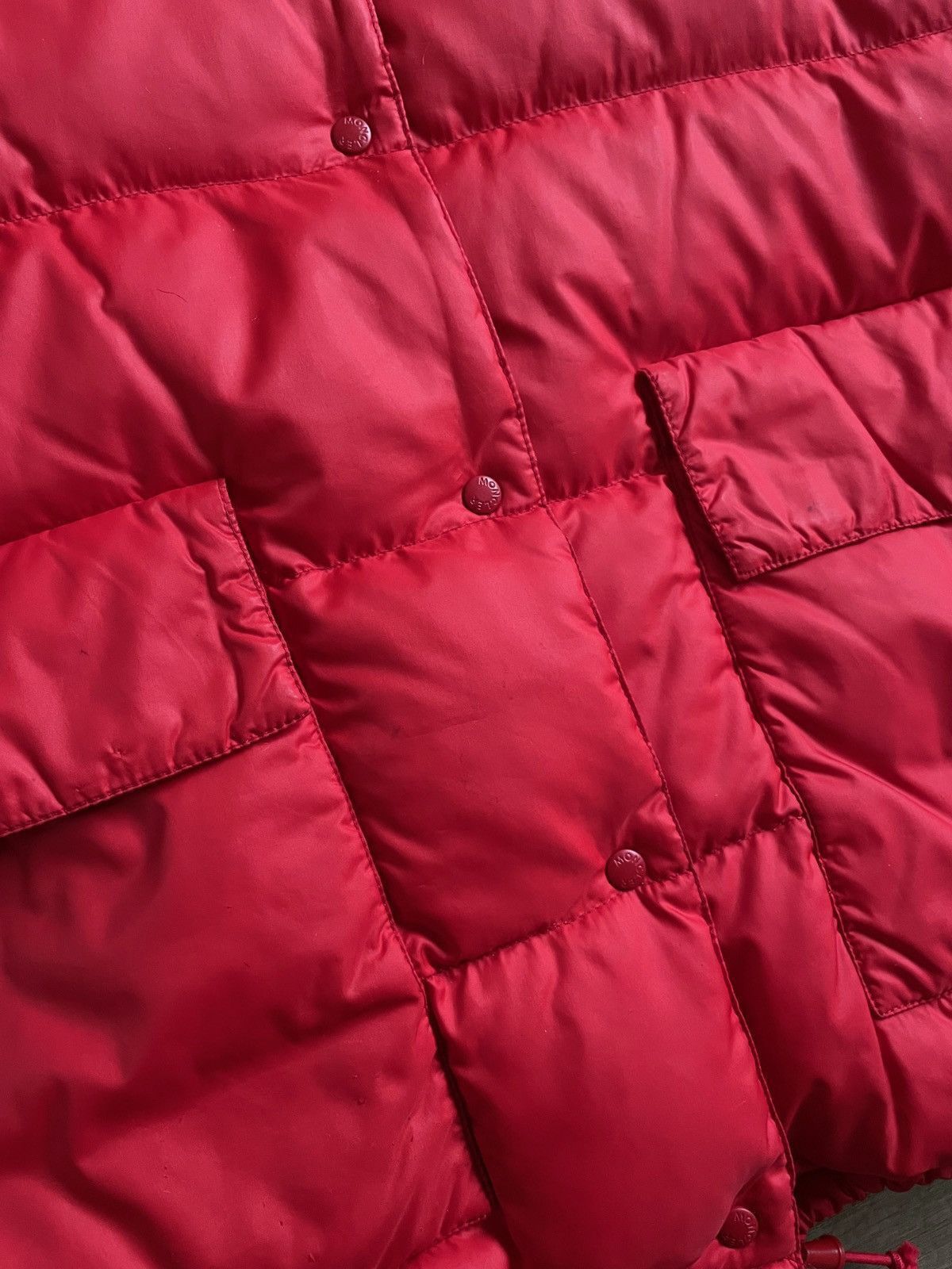 Moncler Vintage Moncler Grenoble Red Down Hooded Puffer Jacket Size L / US 10 / IT 46 - 12 Thumbnail