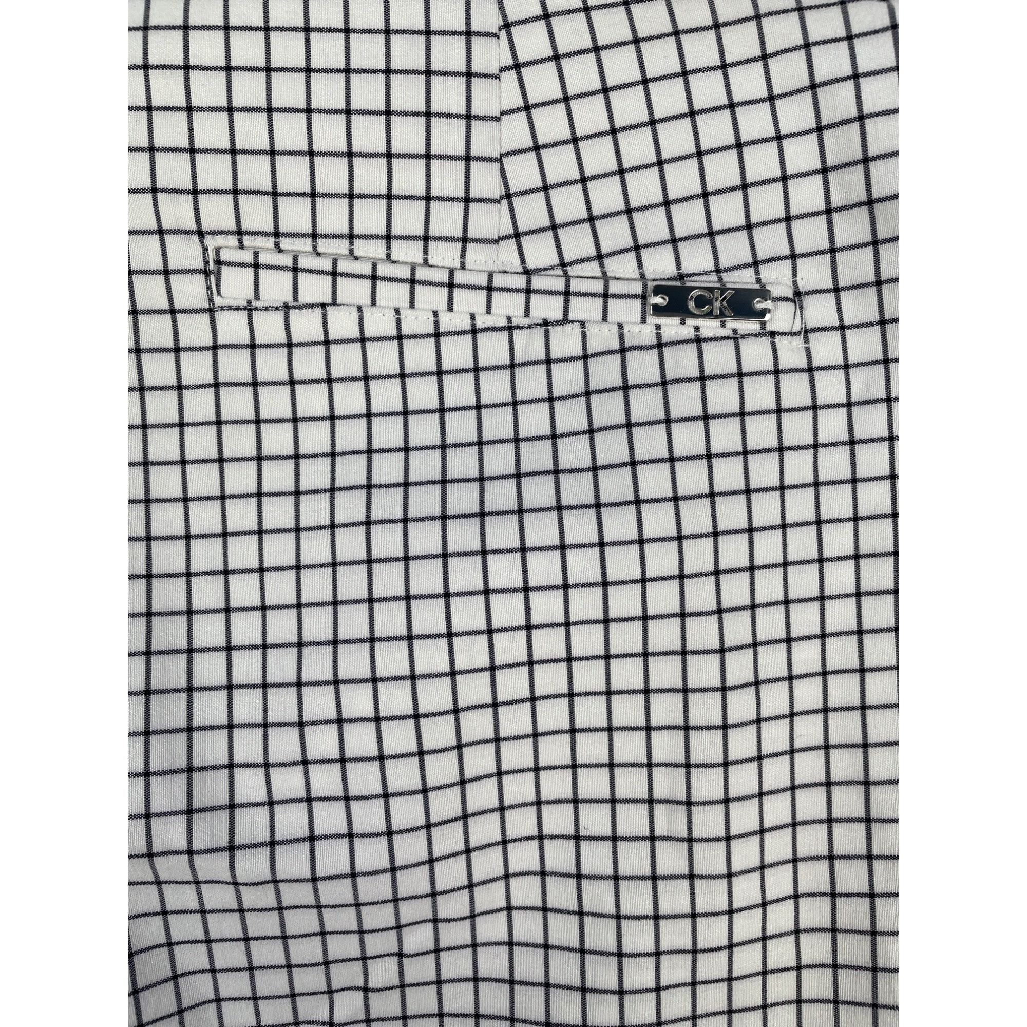 Calvin Klein Calvin Klein Women's White & Black Checkered Stretch Pants S Size 32" / US 10 / IT 46 - 3 Thumbnail