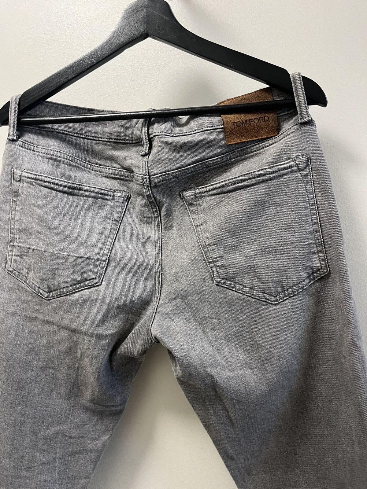 Tom Ford Grey wash selvedge denim slim fit Size US 31 - 4 Thumbnail