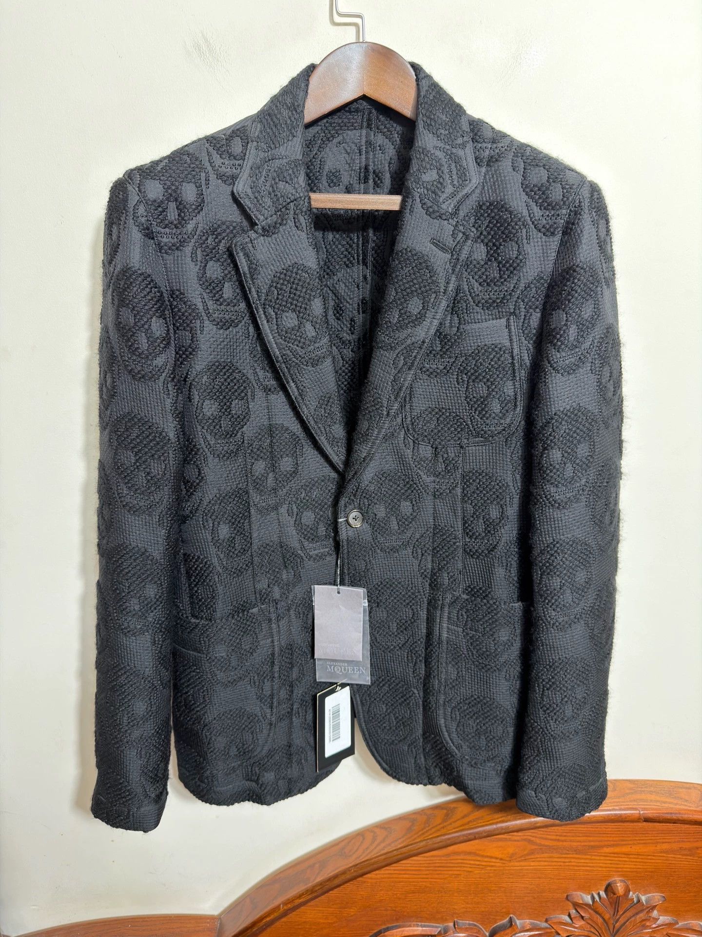 Alexander McQueen Alexander McQueen Skull Embroidered Slim Suit Jacket Size 50R - 1 Thumbnail