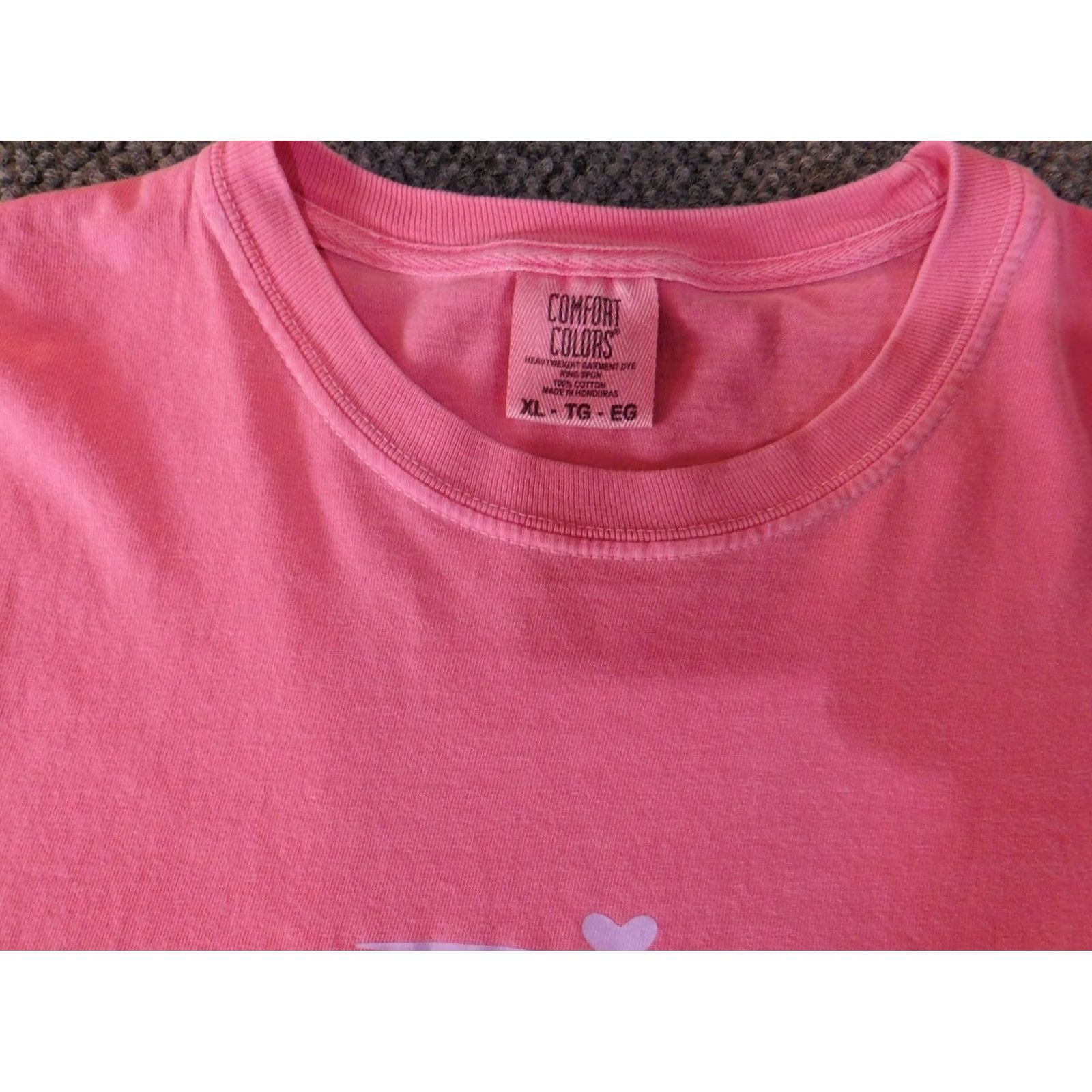 Comfort Colors Comfort Colors Mens Shirt XL Pink Crew Neck Short Sleeve Knit Cotton Logo T-Shirt Classic Size US XL / EU 56 / 4 - 4 Thumbnail