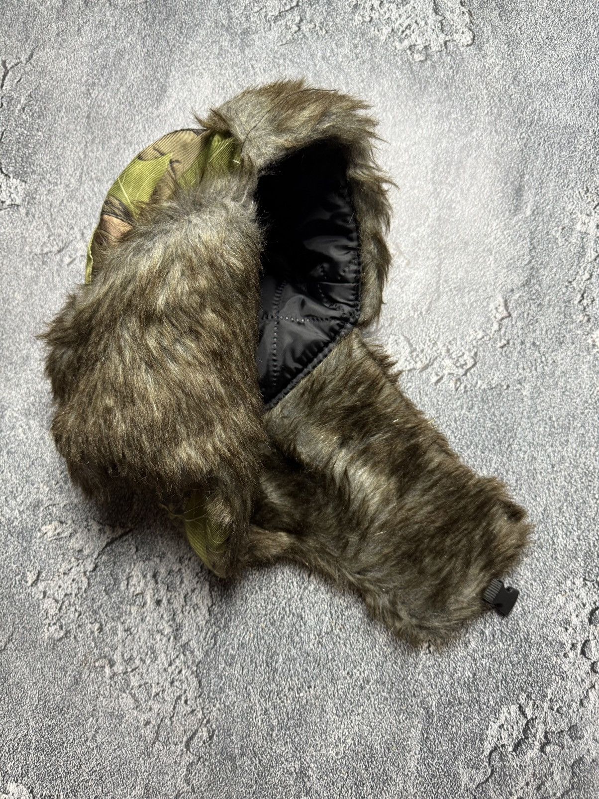 Realtree Y2K Real Tree Faux Fur Ushanka VNTG Fuzzy Warm Trapper Hat Size ONE SIZE - 5 Thumbnail
