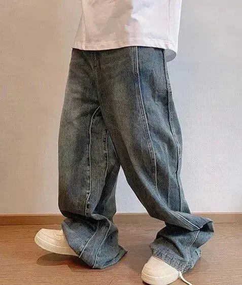 VIBE Y2K Washed Blue Wave Jeans Unisex Size US 30 / EU 46 - 4 Thumbnail