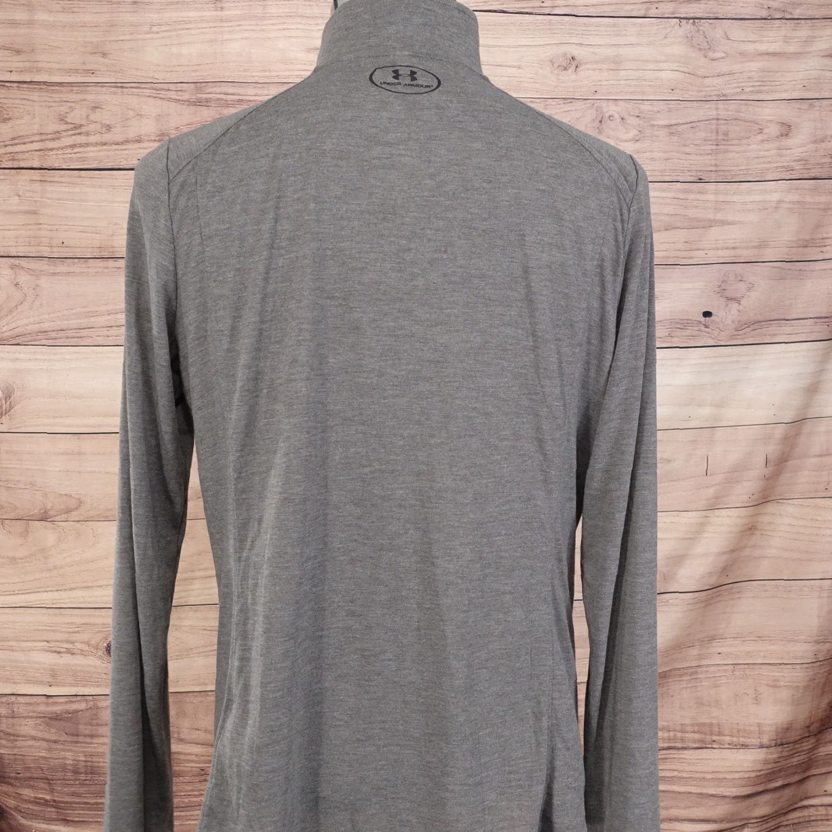 Under Armour VINTAGE Under Armour HeatGear Threadborne Lightweight Grey 1/4 Zip Soft Shell Top XL Mens Gray 1/4 Zip Pullover Size US XL / EU 56 / 4 - 4 Thumbnail