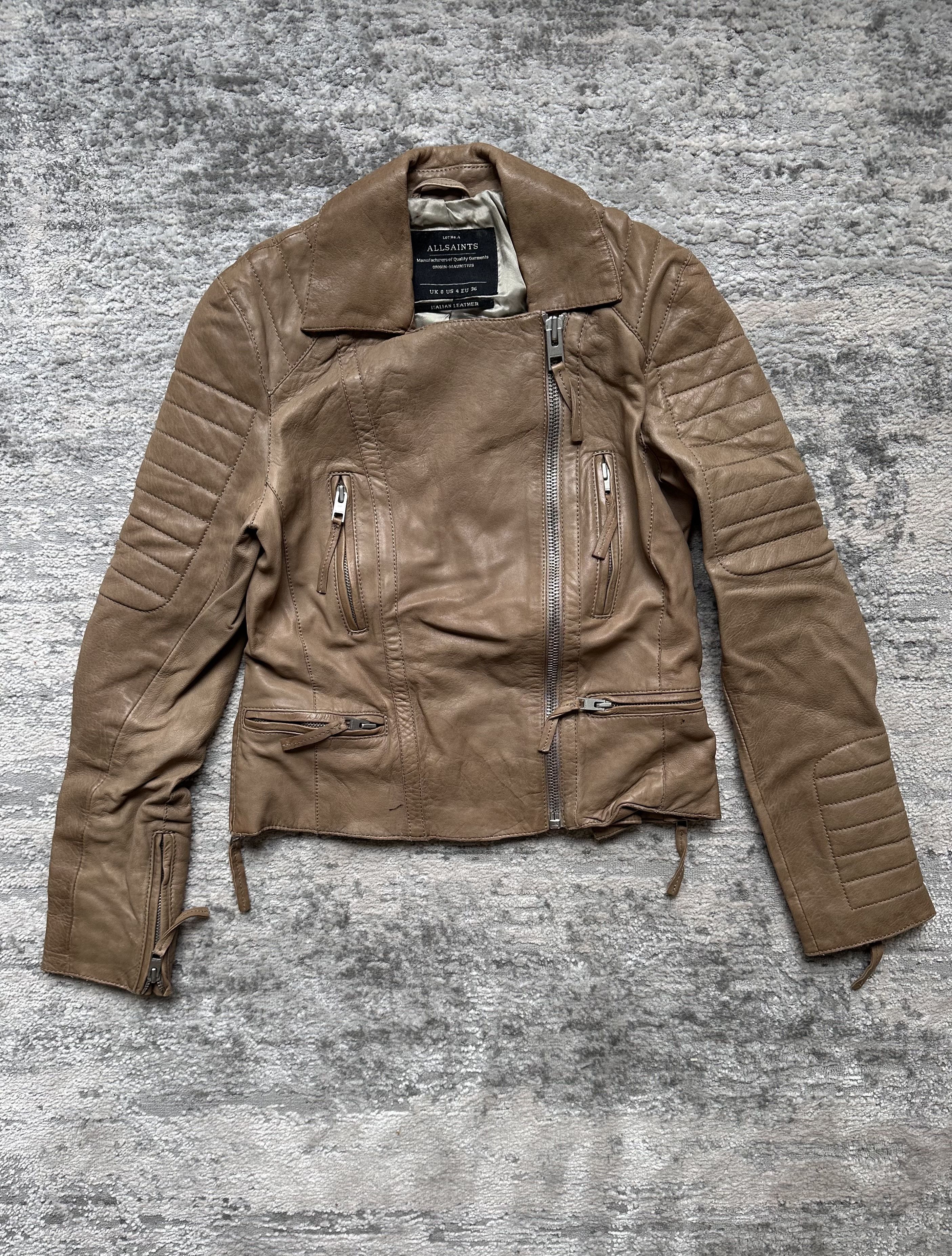 Allsaints Allsaints distressed leather jacket Size S / US 4 / IT 40 - 1 Thumbnail