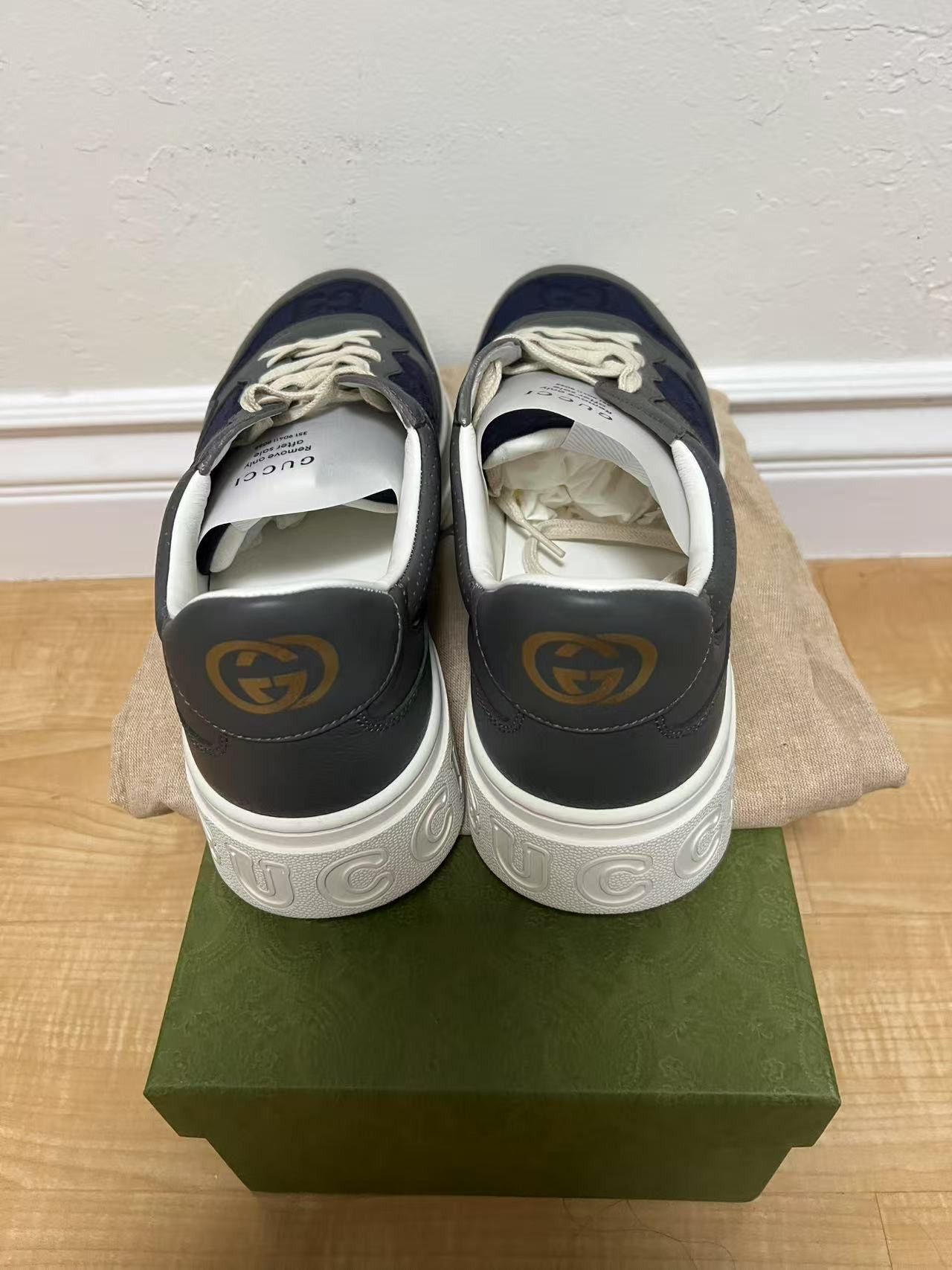 Gucci Gucci GG Lace Up Sneaker Grey Blue Size US 14 / EU 47 - 2 Thumbnail