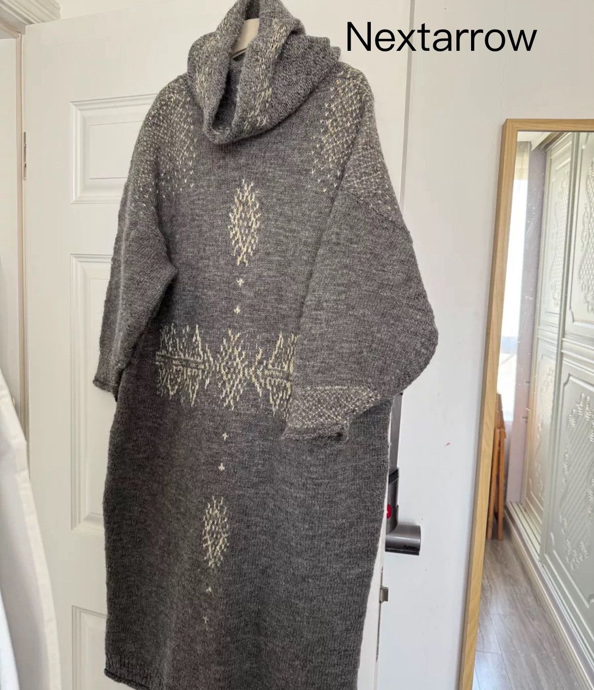 Kapital Kapital Bohemian style high neck lapel dress wool dress Size ONE SIZE - 1 Thumbnail