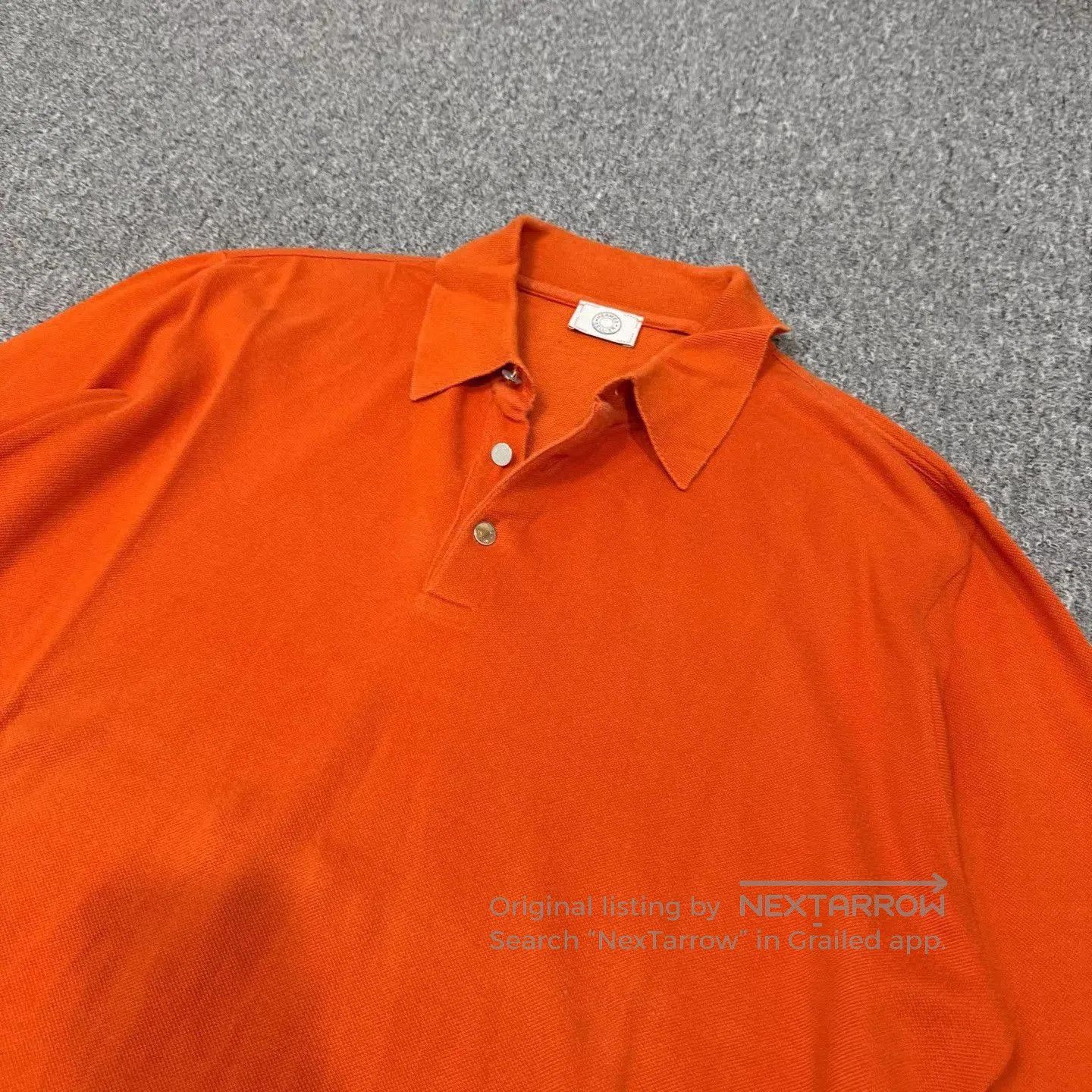 Hermes Orange Long Sleeve Polo Shirt Size L. Size US L / EU 52-54 / 3 - 3 Thumbnail