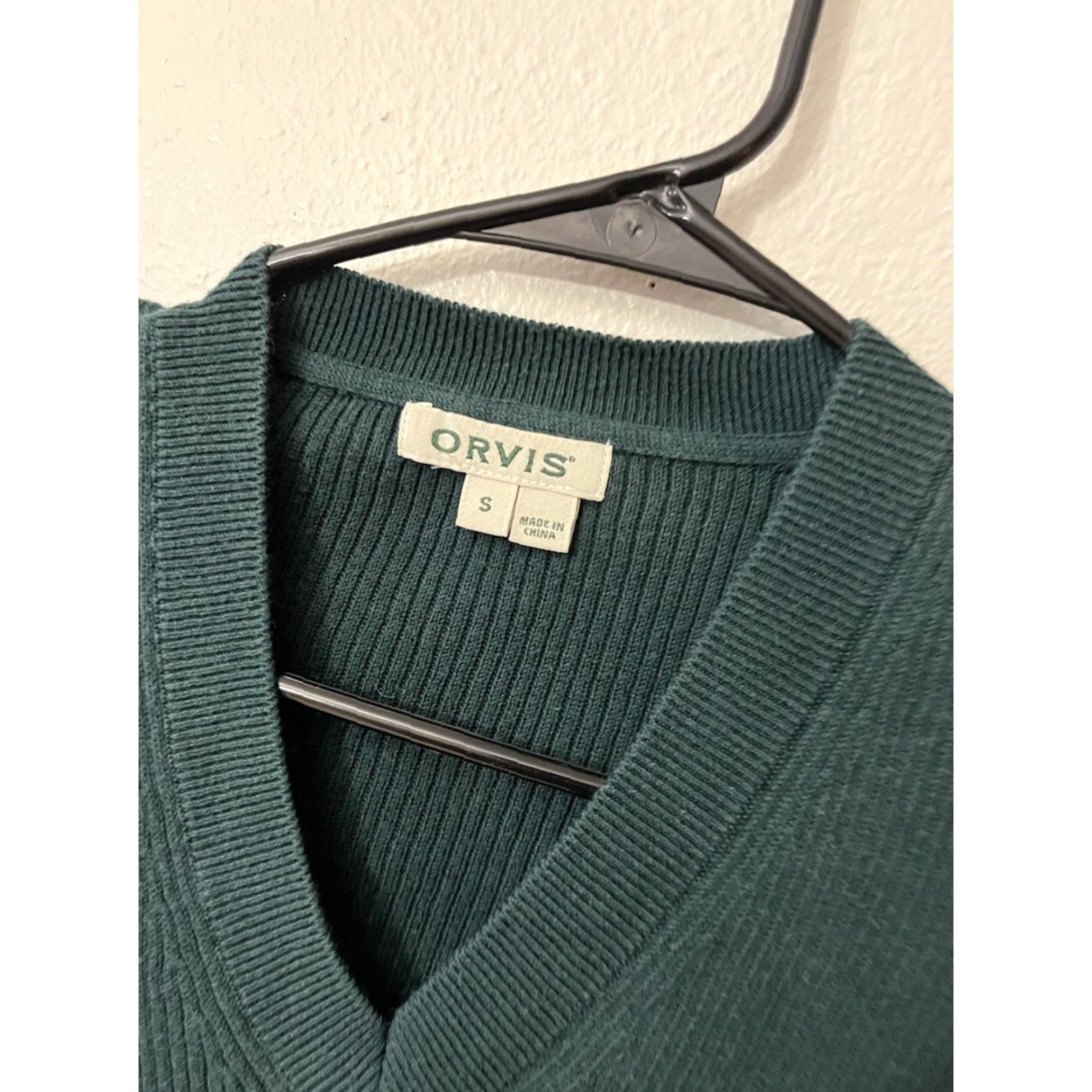Orvis VINTAGE Orvis Women's Sweater Pullover Knit Long Sleeve V-Neck Casual Outdoor Fall Spring Winter Regular Small Green Size S / US 4 / IT 40 - 2 Thumbnail