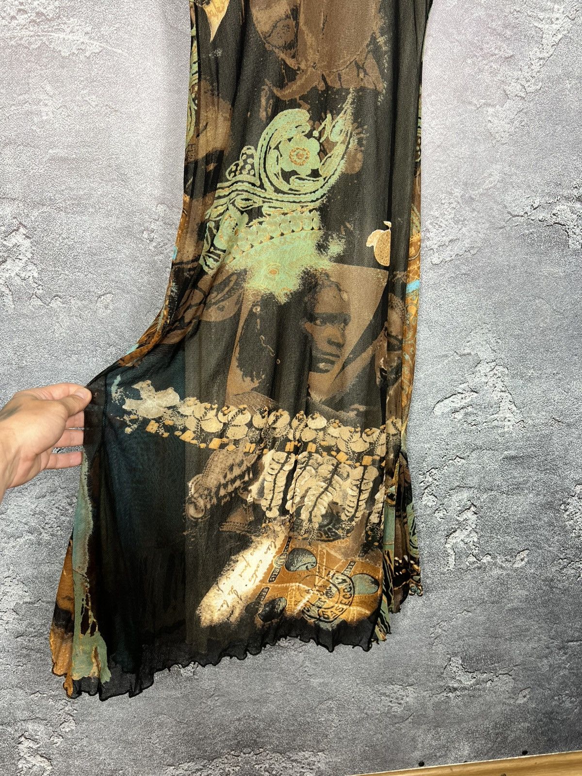 Vintage Vintage KFC All Over Print Mesh Maxi Dress JPG Style Size L / US 10 / IT 46 - 14 Thumbnail