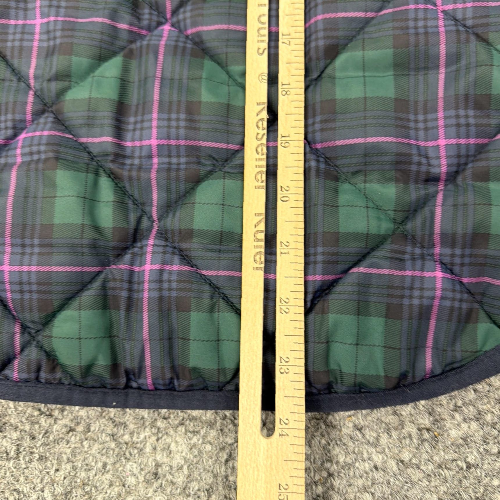 J.Crew J.CREW Vest Womens XXS Green Plaid Quilted Puffer Zip Insulated Size XXS / US 00 / IT 34 - 6 Thumbnail