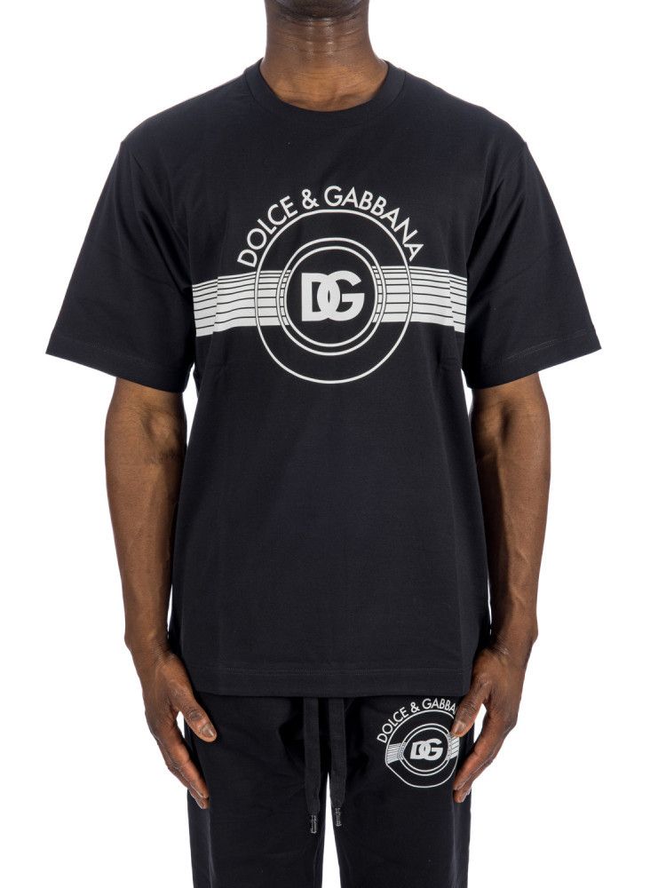 DOLCE & GABBANA black white DG logo t-shirt Medium