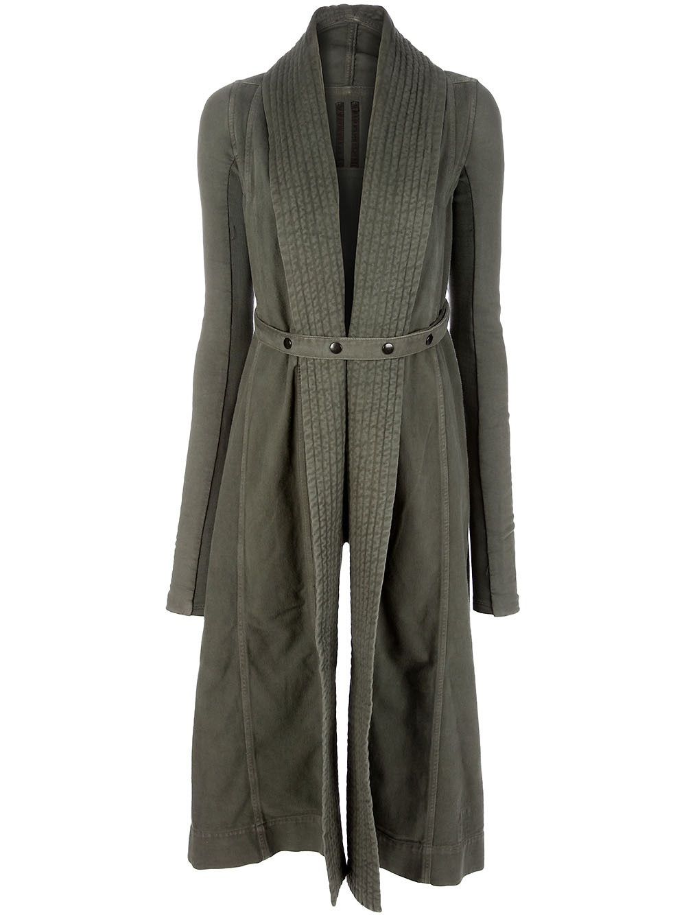 DRKSHDW Long Denim Coat in Dark Dust