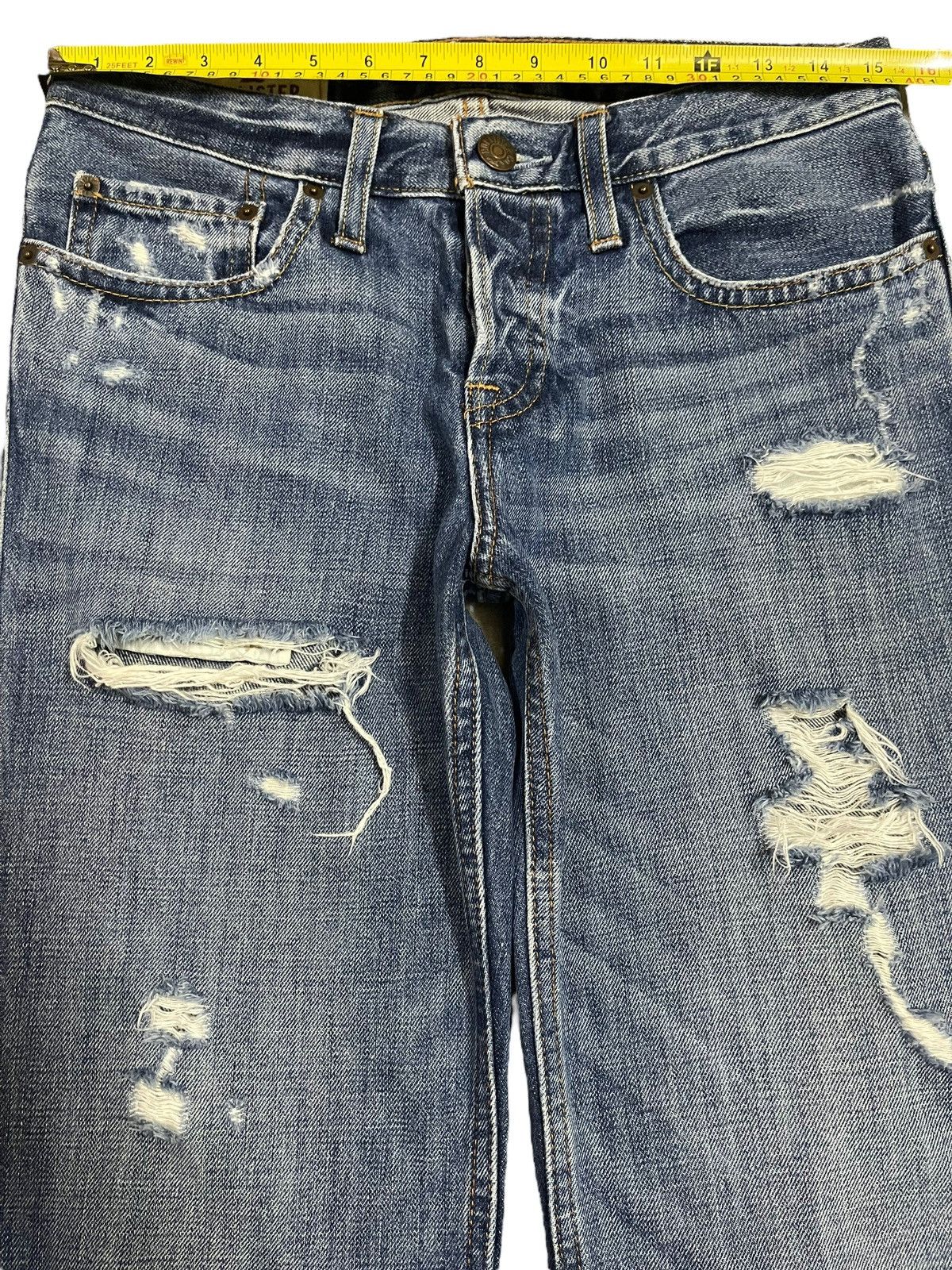 Sugar Cane Vintage Japanese Brand Blue Wash Distressed Style Loose Jean Size US 30 / EU 46 - 11 Thumbnail