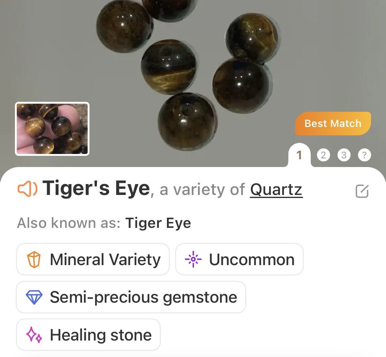 Handmade Handcrafted genuine stone tigers eye beaded necklace Size ONE SIZE - 7 Thumbnail