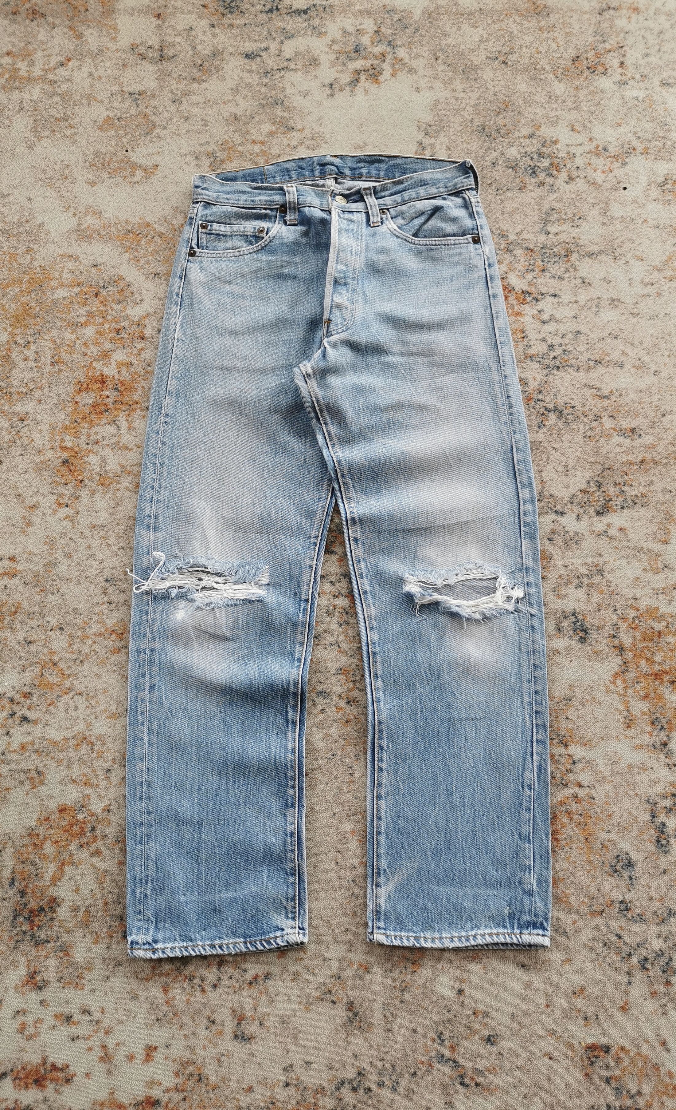 Levi's 90s Light Wash Vintage Levi's 501 Jeans USA 28x28 Denim Size US 28 / EU 44 - 1 Thumbnail