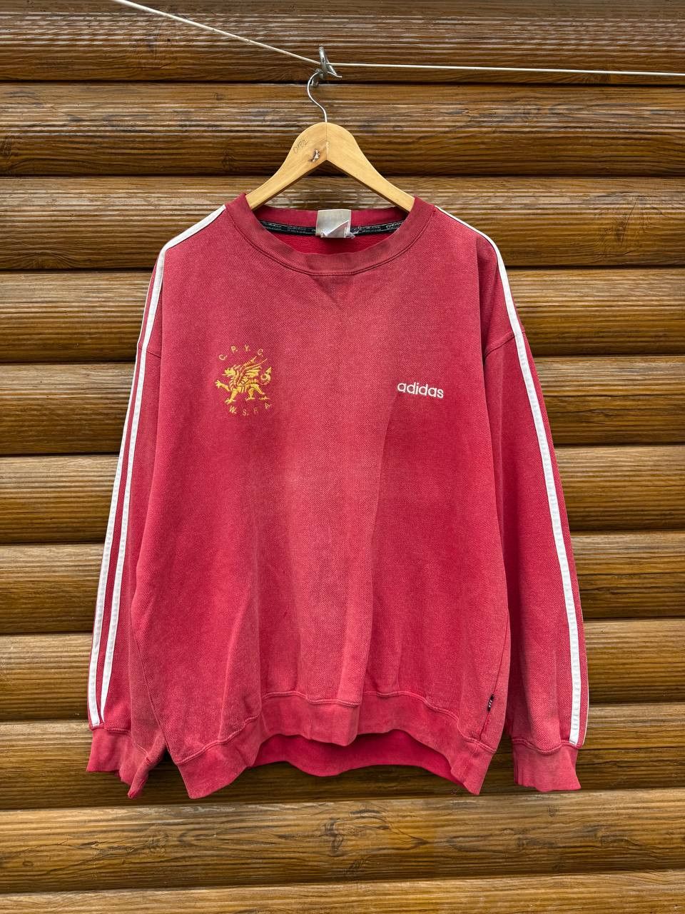 Adidas Vintage Adidas W.S.F.A. Welsh Wales Sweatshirt 90s Football Size US XL / EU 56 / 4 - 1 Thumbnail