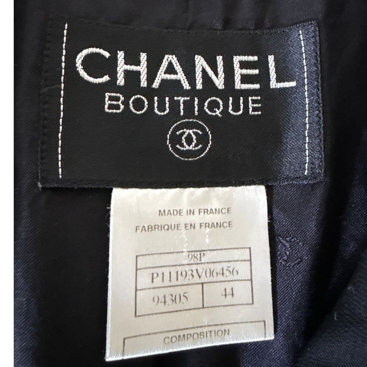 Chanel Vintage 90s Chanel Long 4 Pocket Wool Blazer in Black Size XL / US 12-14 / IT 48-50 - 9 Thumbnail