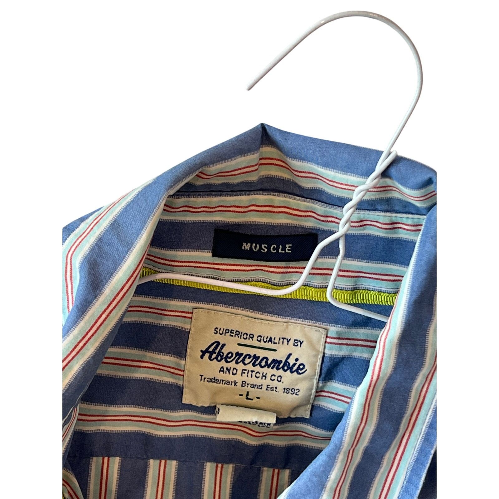 Abercrombie & Fitch Abercrombie & Fitch Long Sleeve Dress Shirt Mens L Size US L / EU 52-54 / 3 - 5 Thumbnail