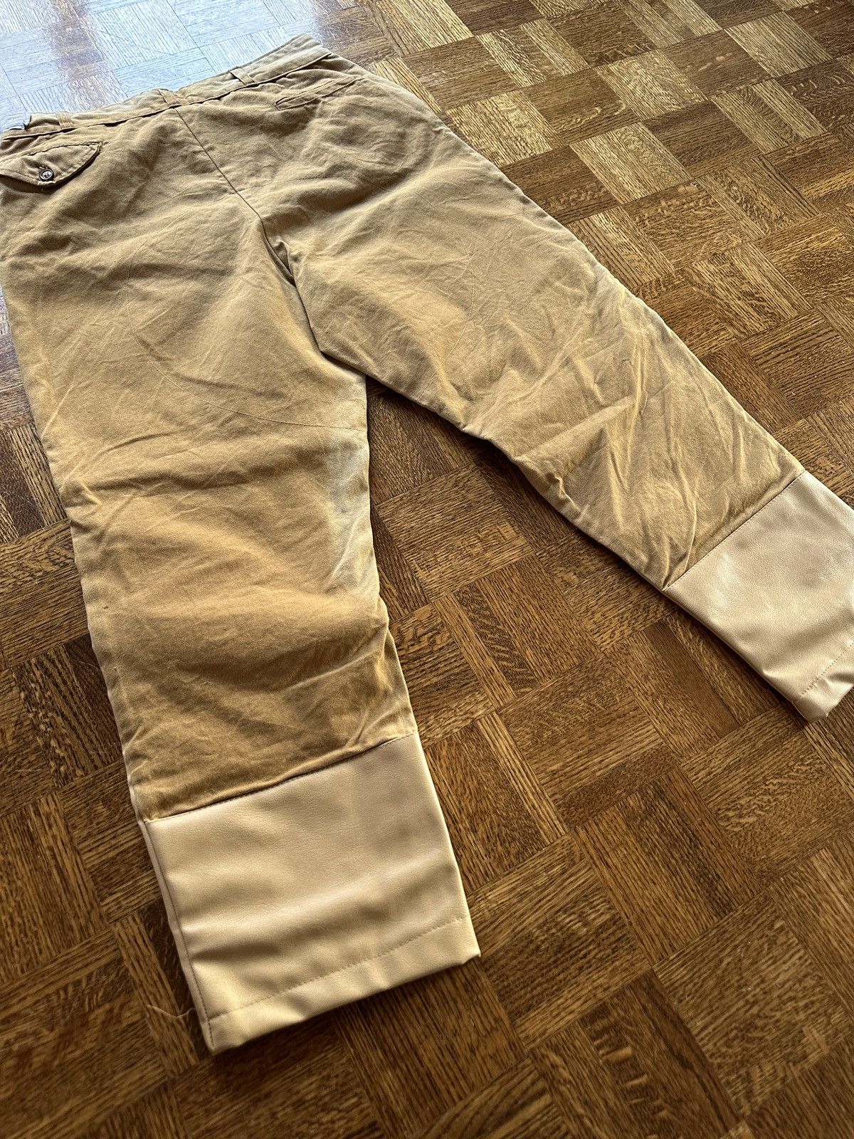 Vintage Vintage 70s Faded Double Knee Leather Hunting Pants Size US 36 / EU 52 - 7 Thumbnail