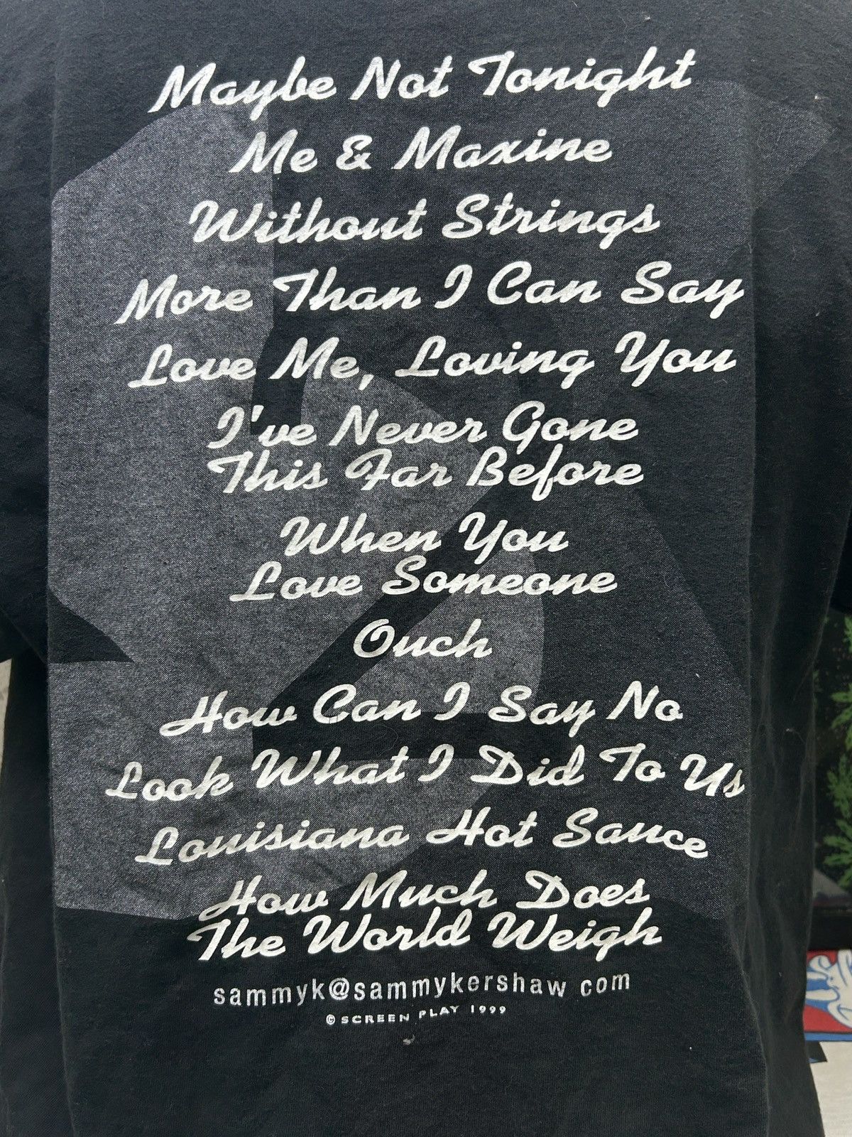 Vintage Vintage Sammy Kershaw 90s T-Shirt Size XL Size US XL / EU 56 / 4 - 4 Thumbnail