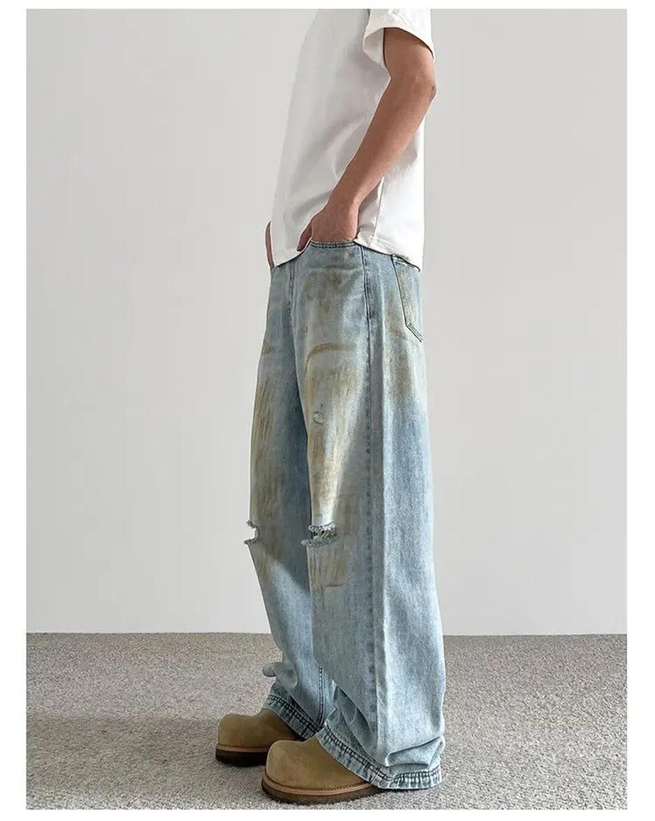 Vintage Stylish Vintage Wide-Leg Jeans Size US 32 / EU 48 - 5 Thumbnail