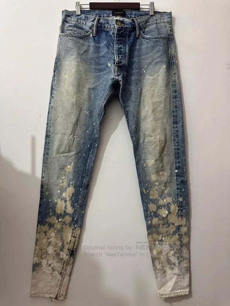 Fear of God Fear of God 5th Splatter Blue Denim. Size US 34 / EU 50 - 1 Thumbnail