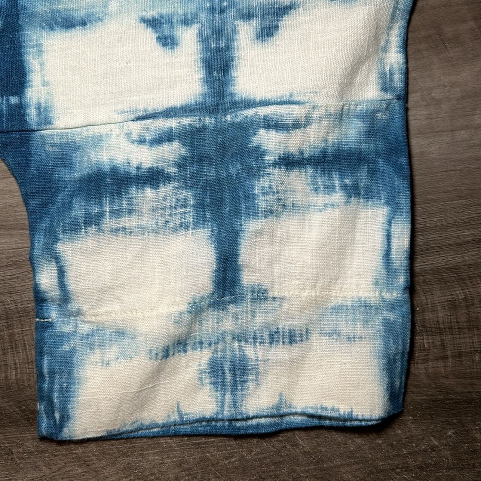 Other Aurum Indigo Tie-Dye Linen Wool Mini Dress - Small Size S / US 4 / IT 40 - 3 Thumbnail